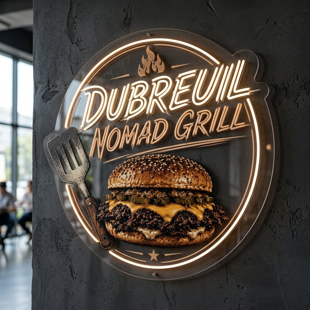 Dubreuil Nomad Grill - Enseigne néon LED personnalisé · Waterproof