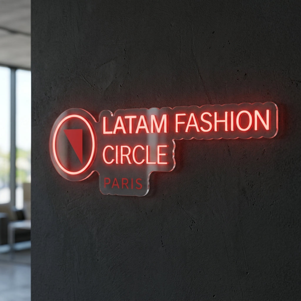 LATAM FASHION CIRCLE - Enseigne néon LED personnalisé