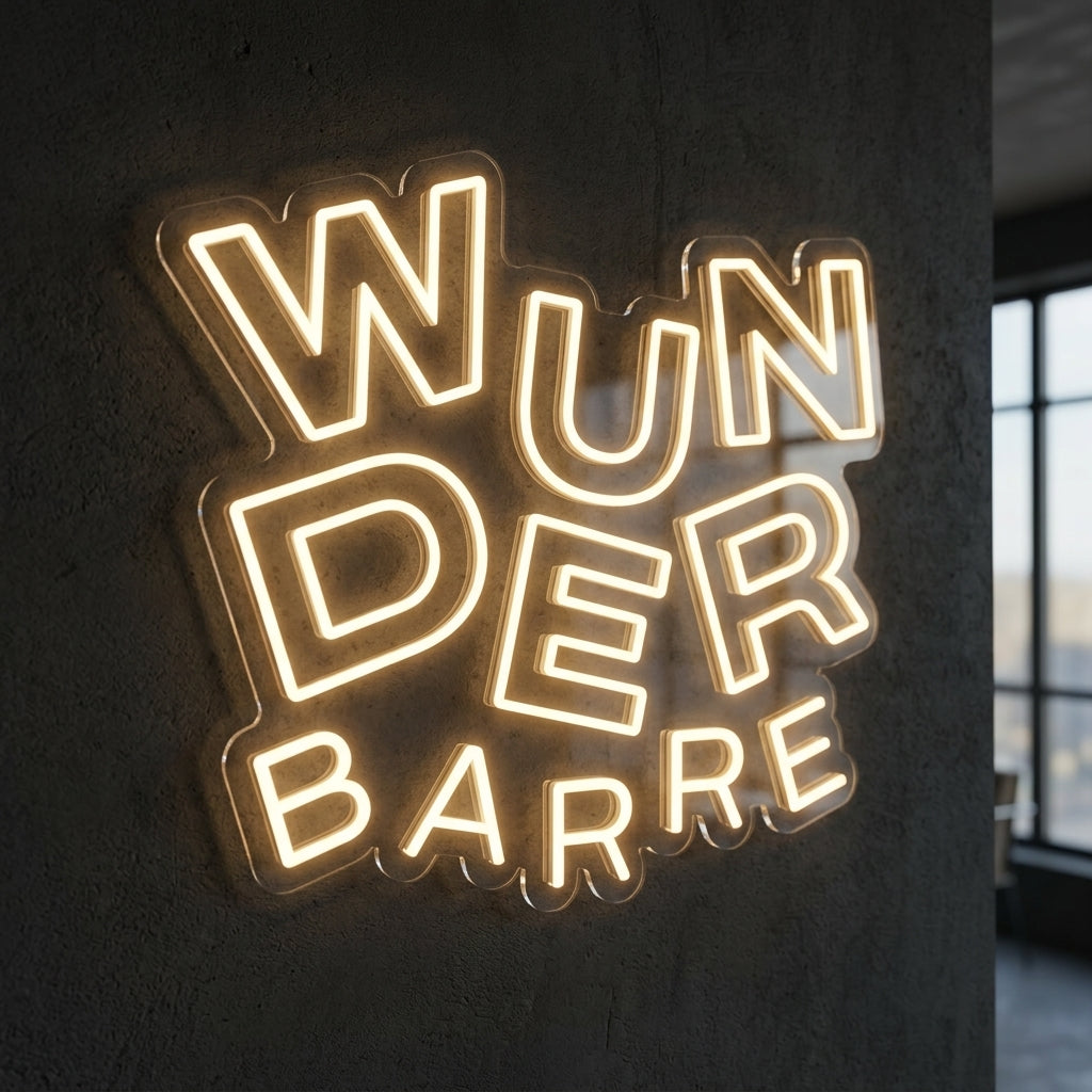 Studio wunder barre - Enseigne néon LED personnalisé
