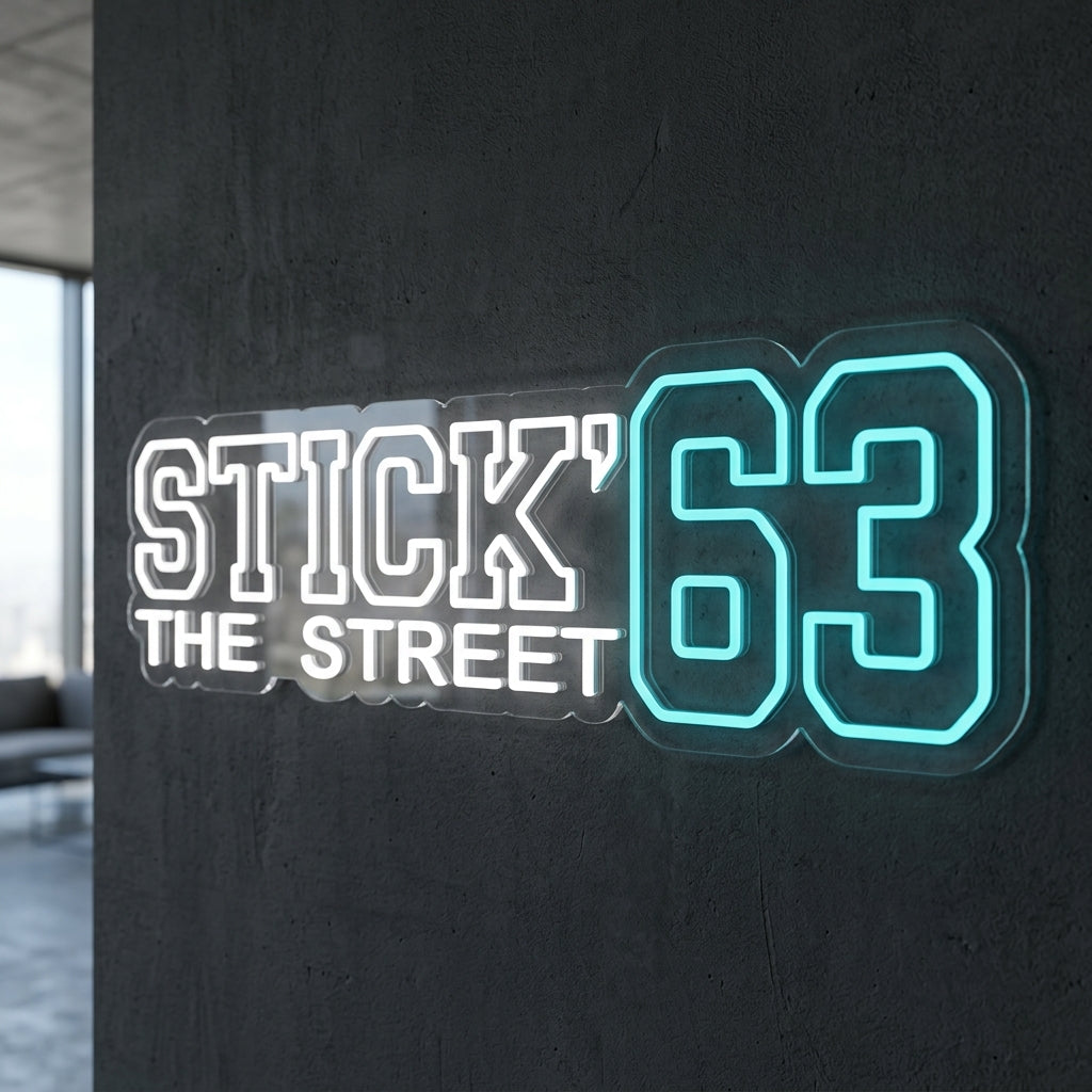 Stick' The Street 63 - Enseigne néon LED personnalisé