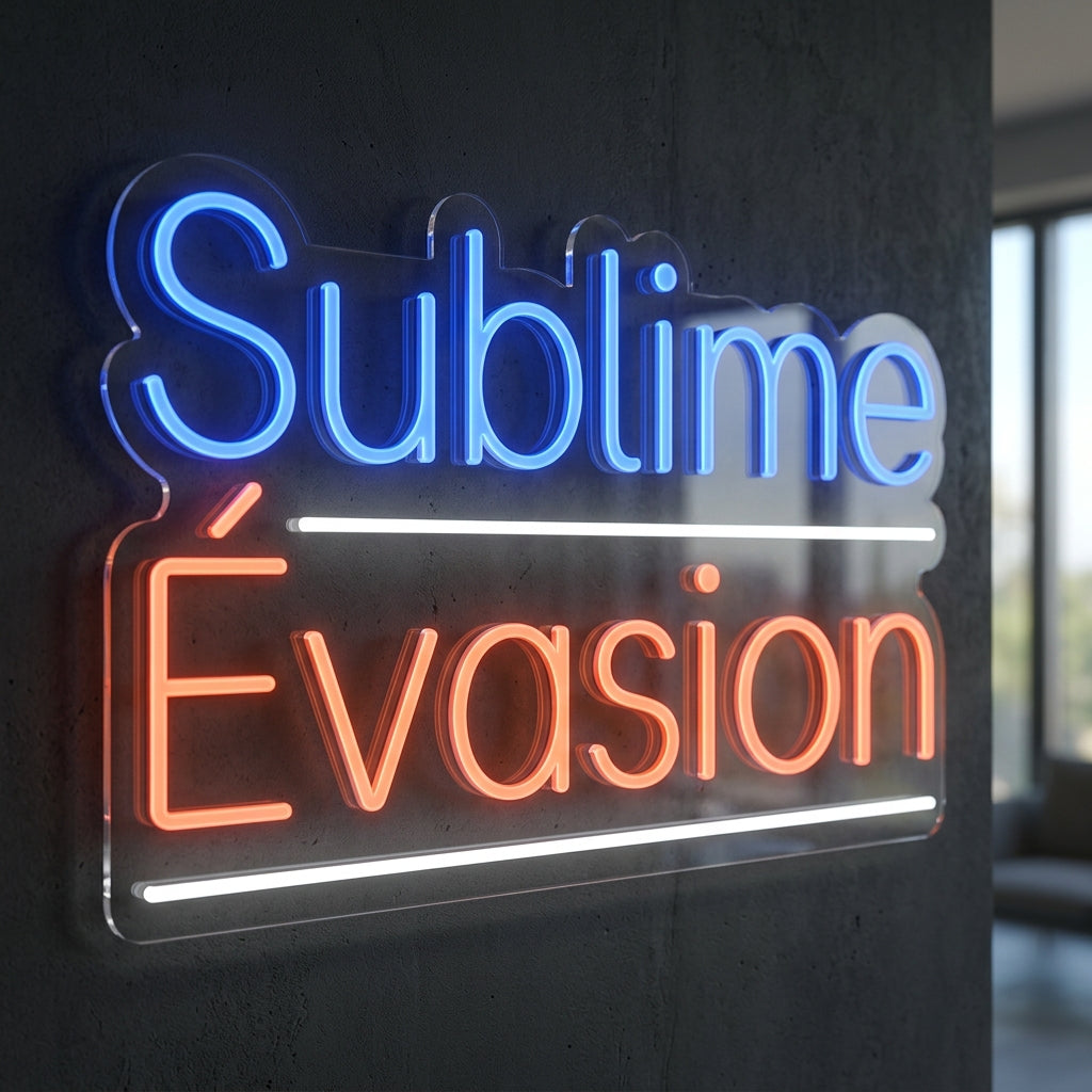 Sublime évasion - Enseigne néon LED personnalisé