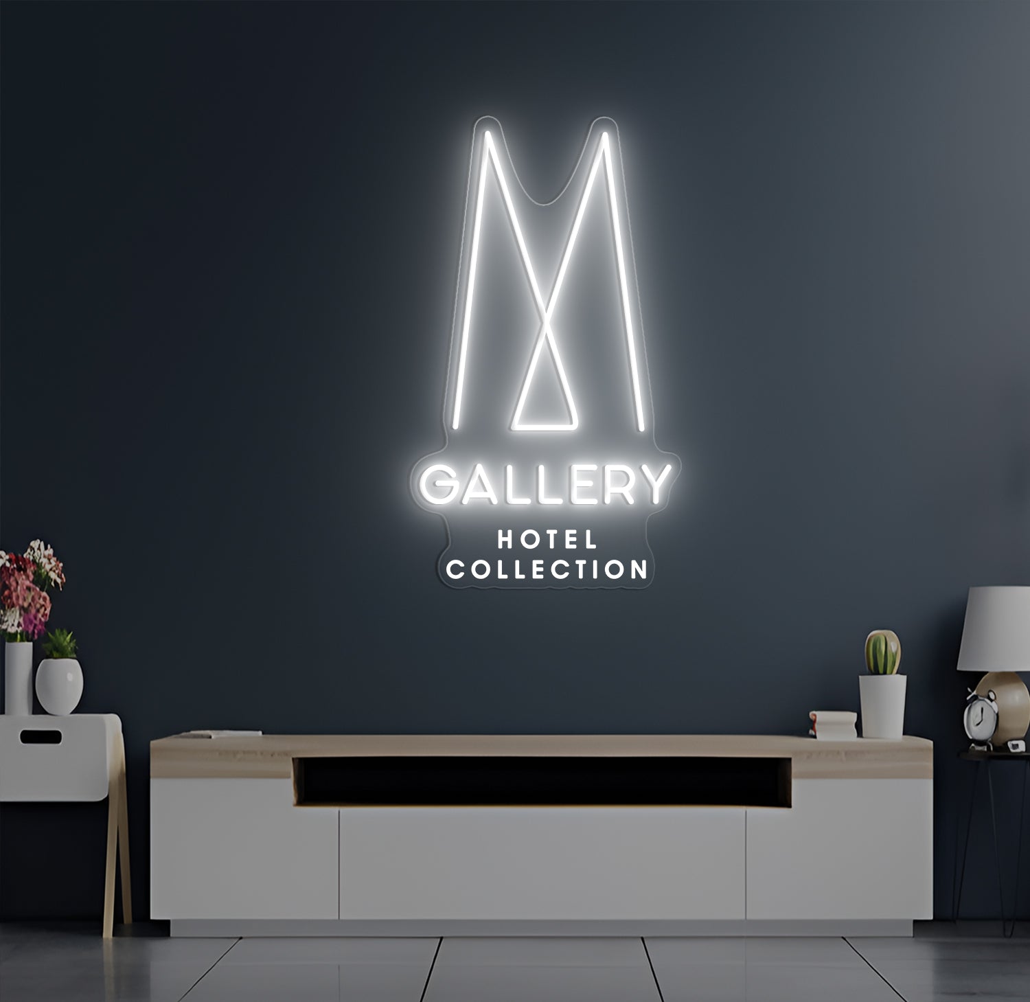 Enseigne LED Néon Personnalisée Hôtel Cour du Corbeau