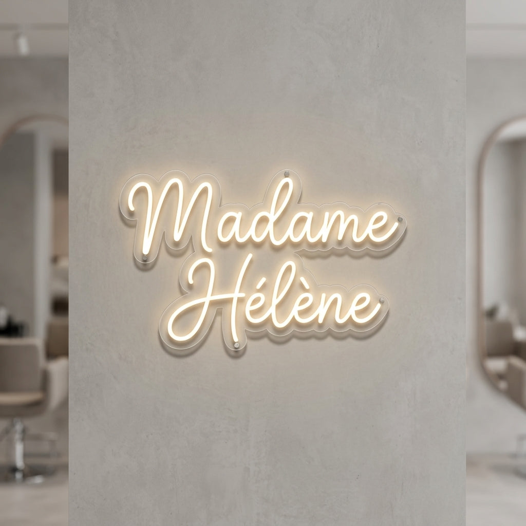Madame Hélène - Enseigne néon LED personnalisé