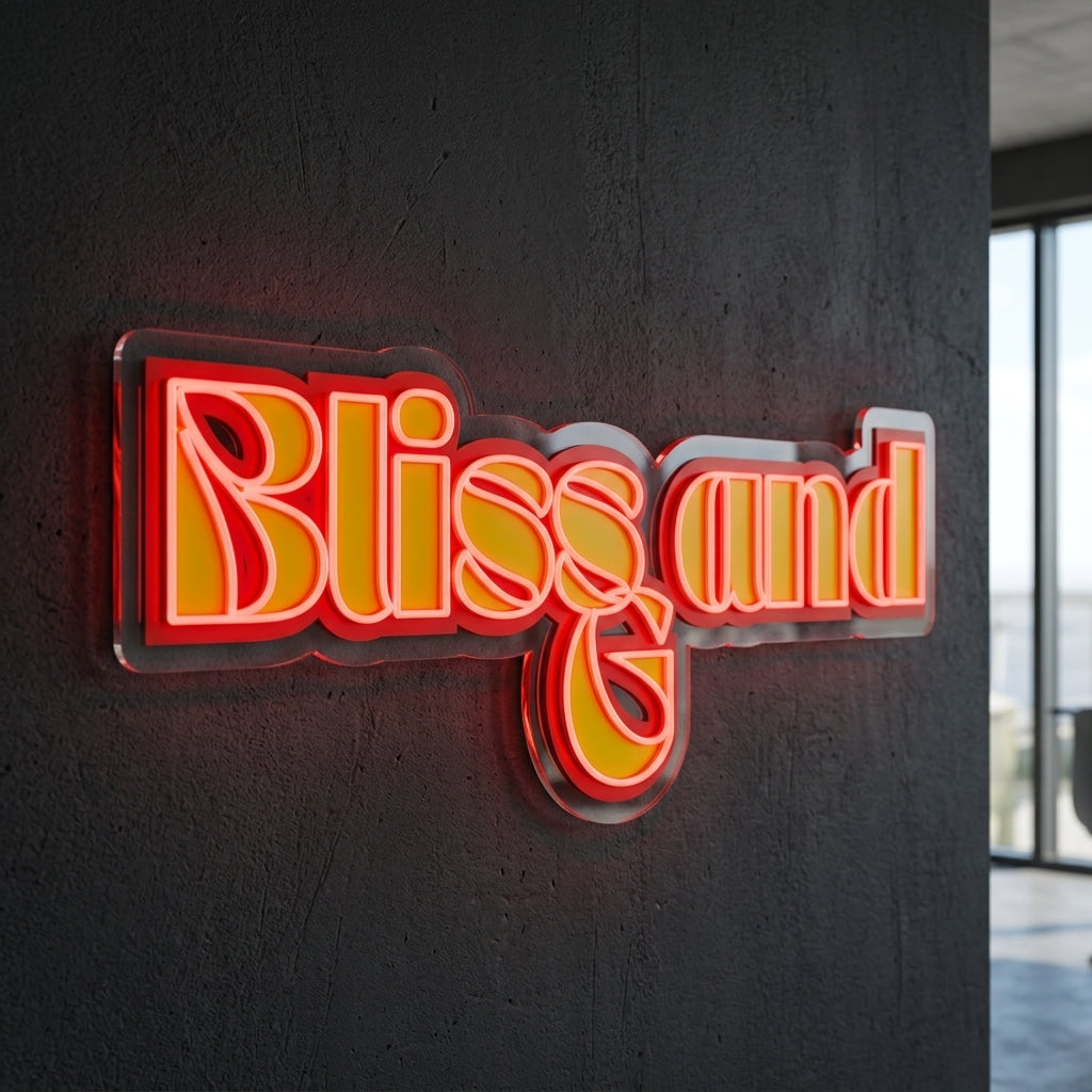 Bliss and G - Enseigne néon LED personnalisé