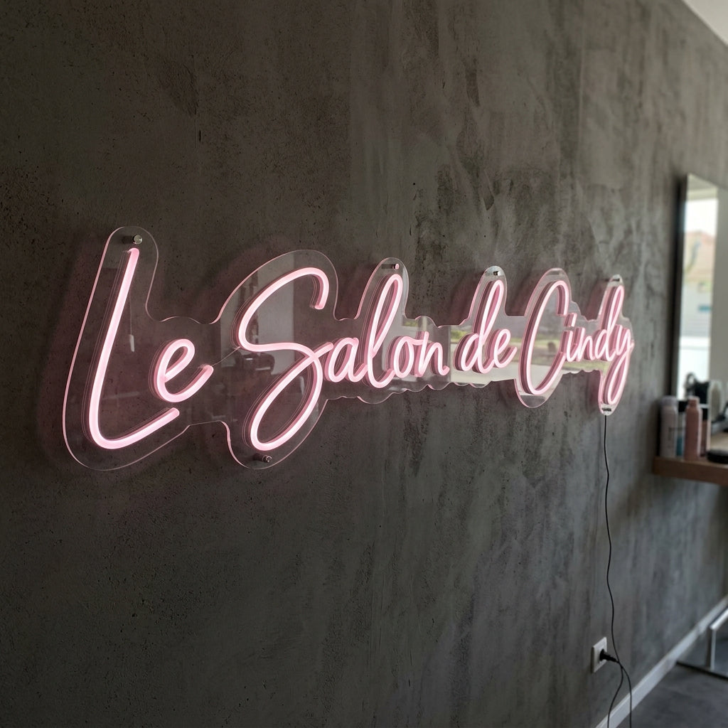Le salon de cindy - Enseigne néon LED personnalisé