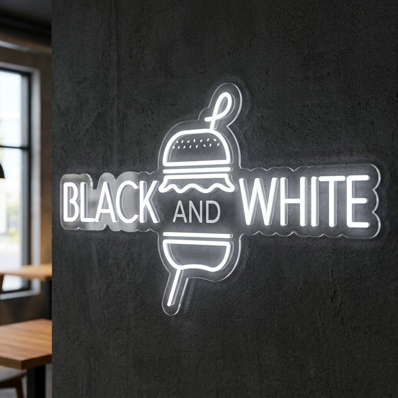 Black and white