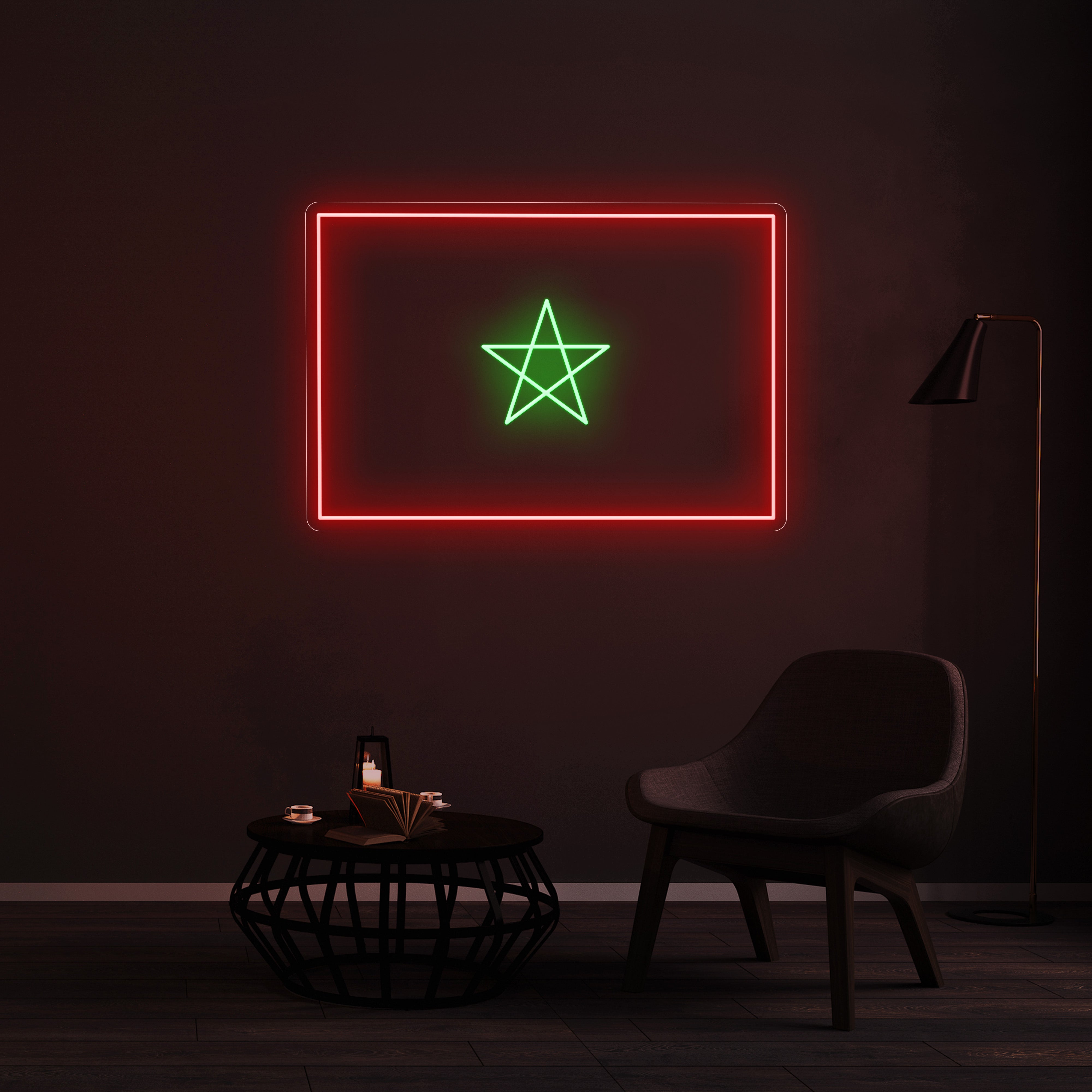 Néon Morocco Flag