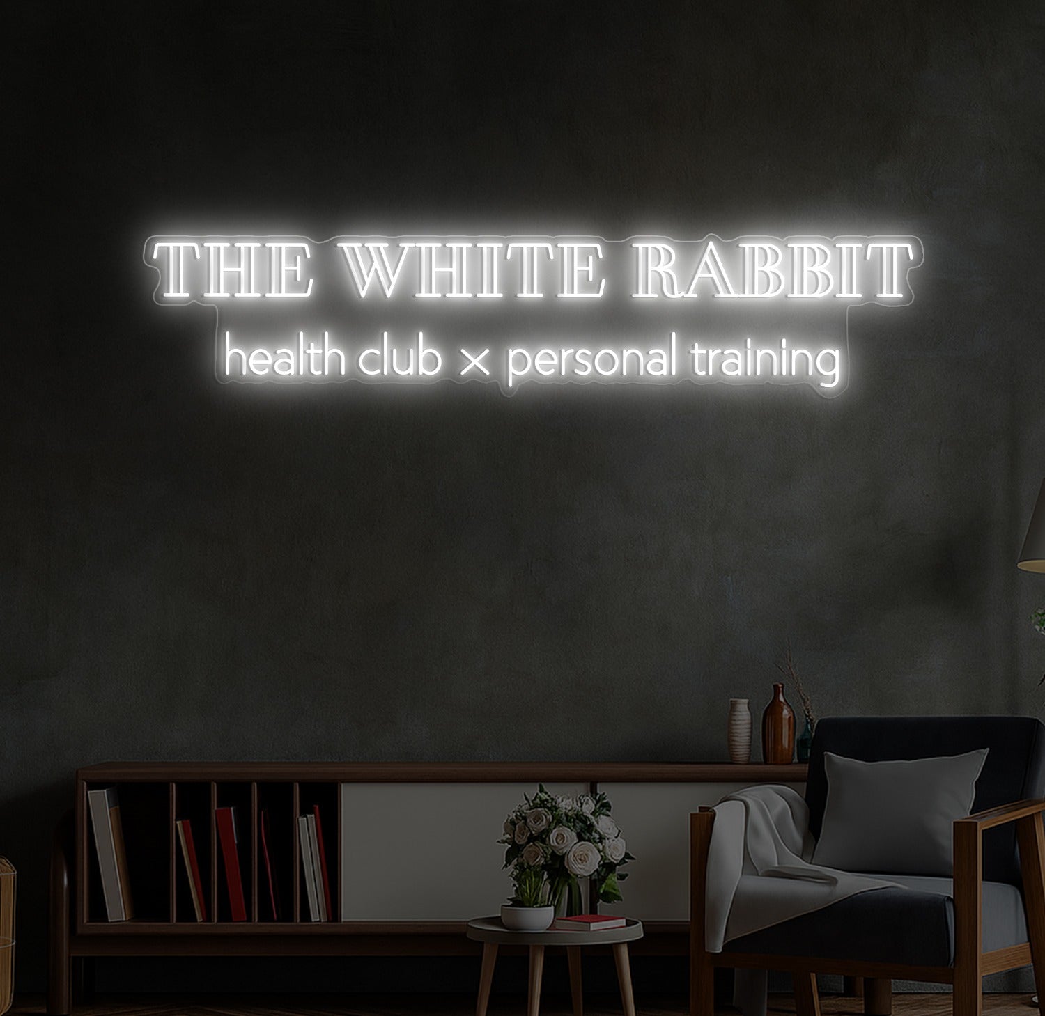 Custom LED Neon Sign The White Rabbit