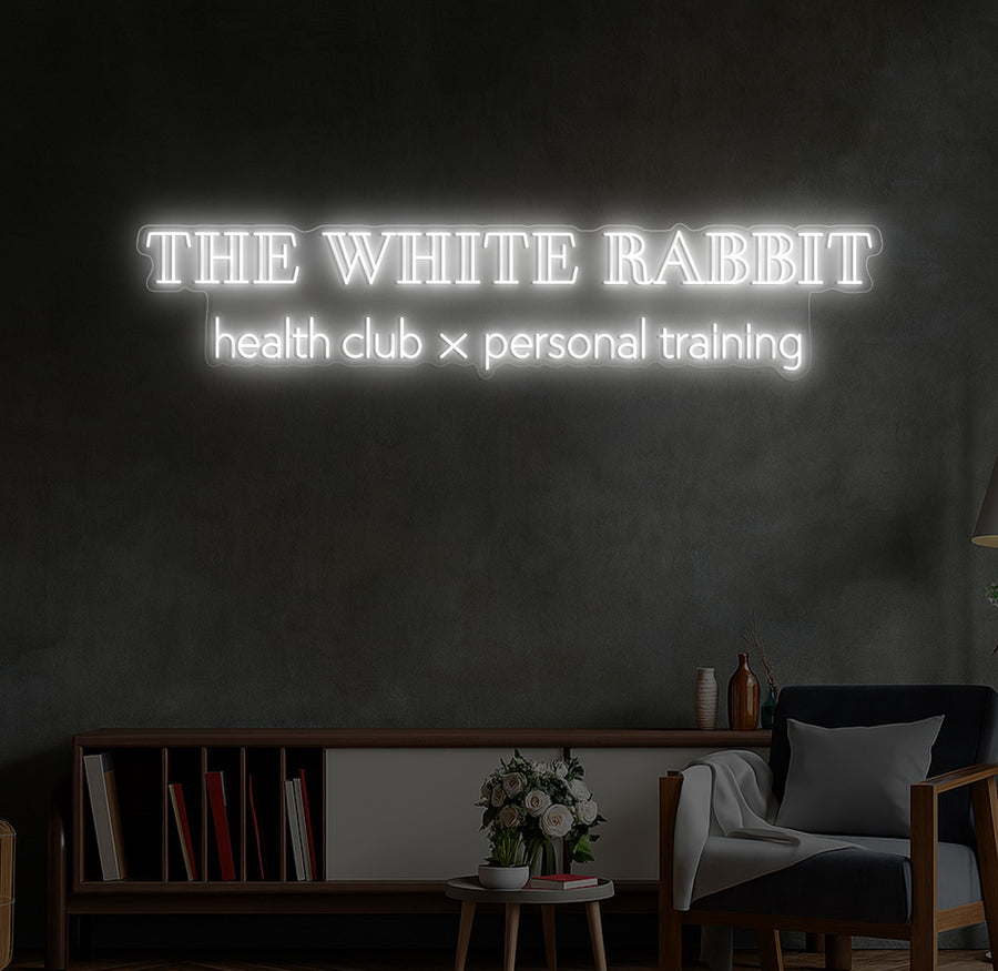 Custom LED Neon Sign The White Rabbit