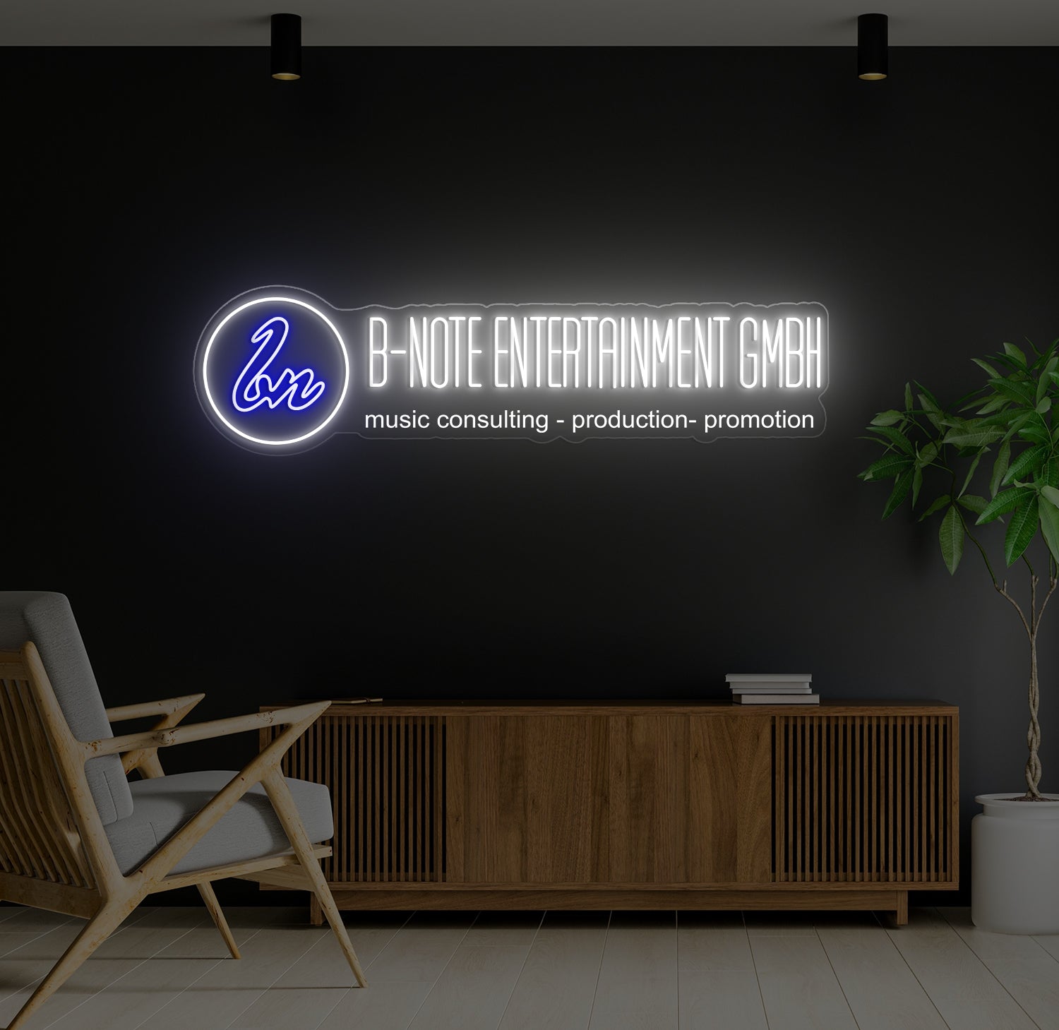 Enseigne LED Néon Personnalisée B-Note Entertainment