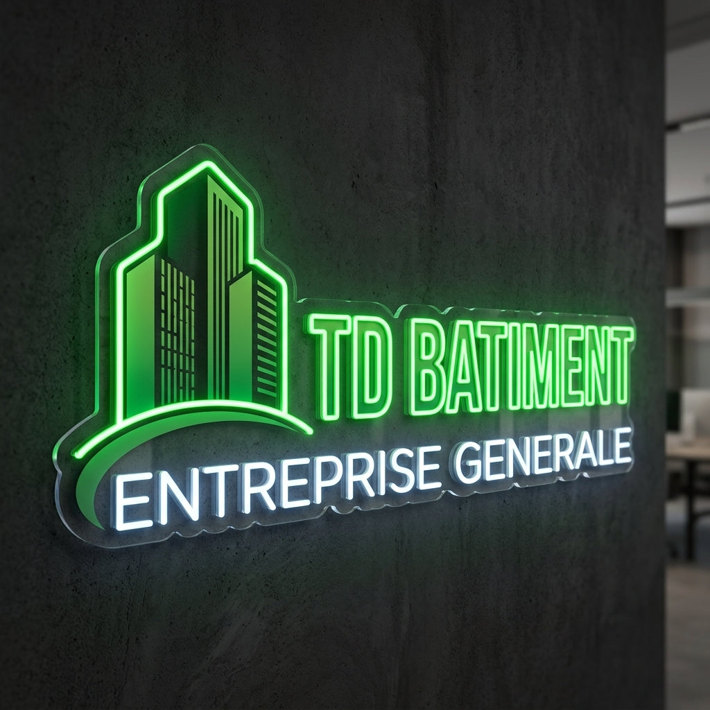 Enseigne néon LED personnalisée · Réf. 1250