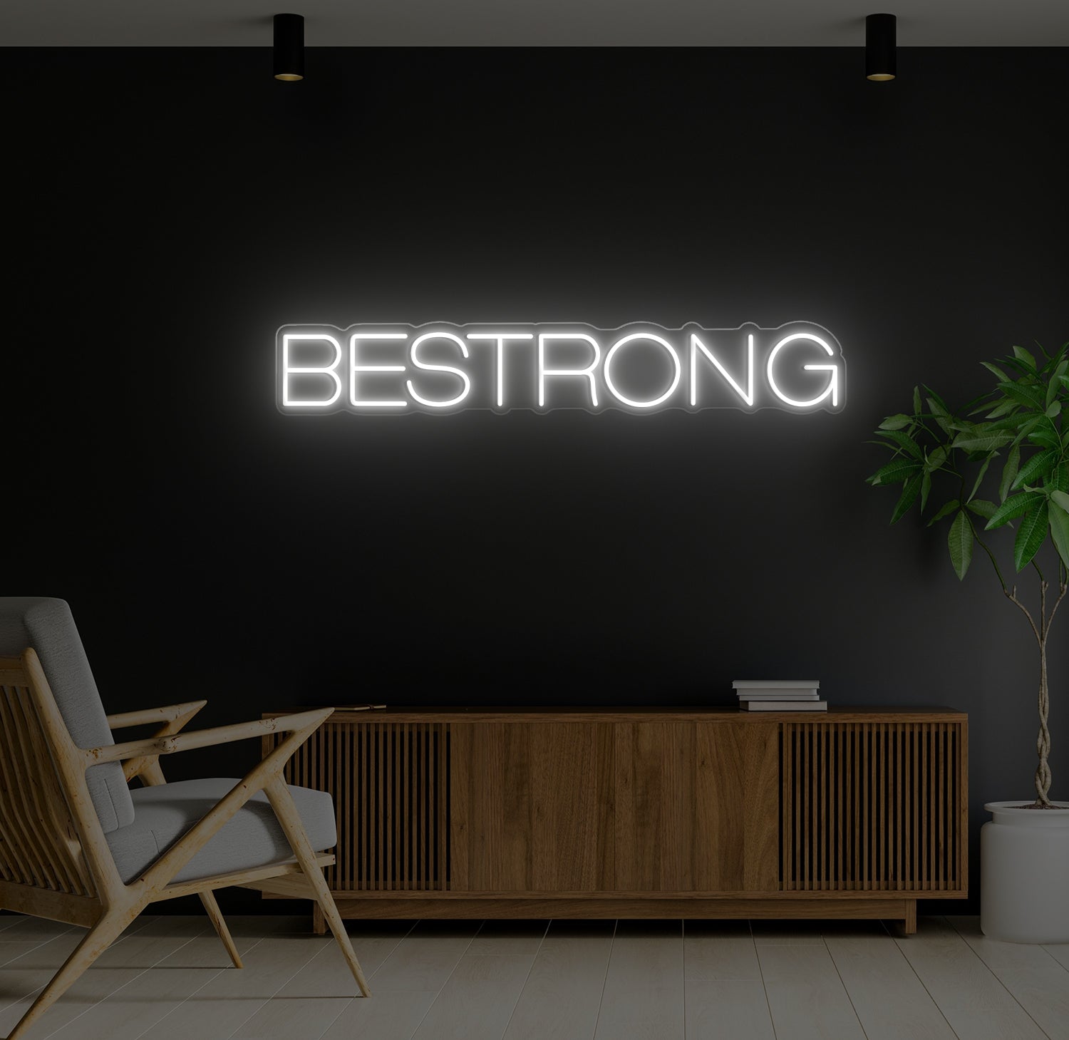 Enseigne LED Néon Personnalisée BE STRONG
