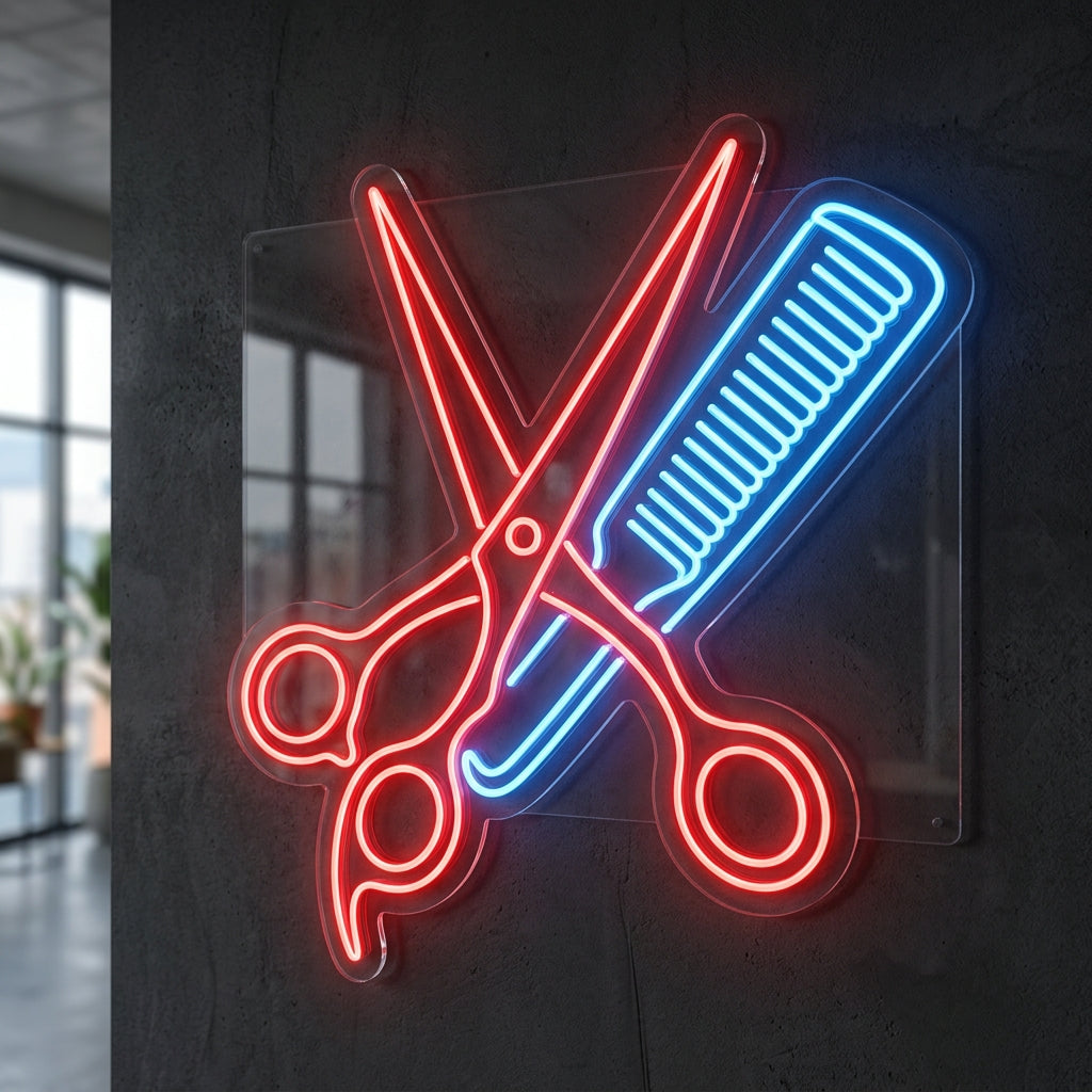 Mon coiffeur exclusif - Enseigne néon LED personnalisé