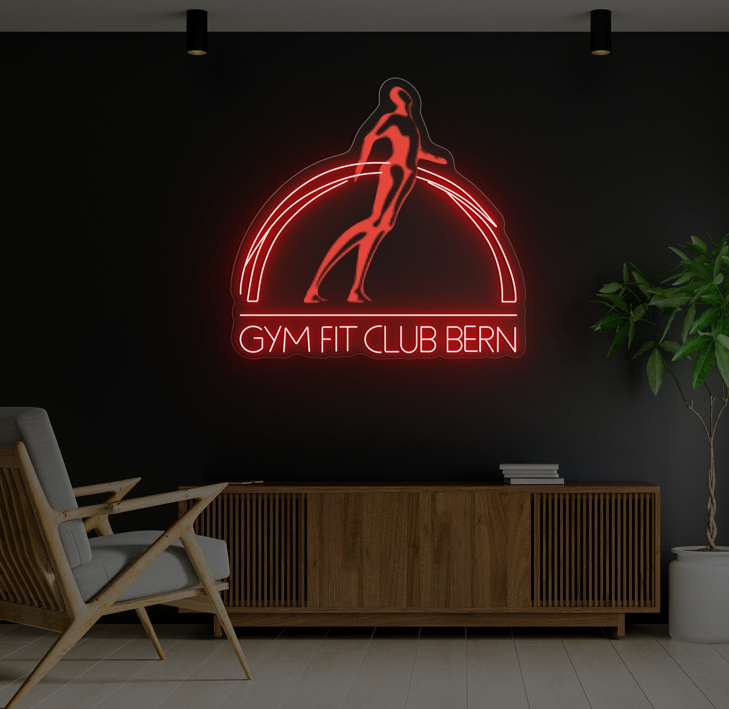 Enseigne LED Néon Personnalisée GYM FIT CLUB