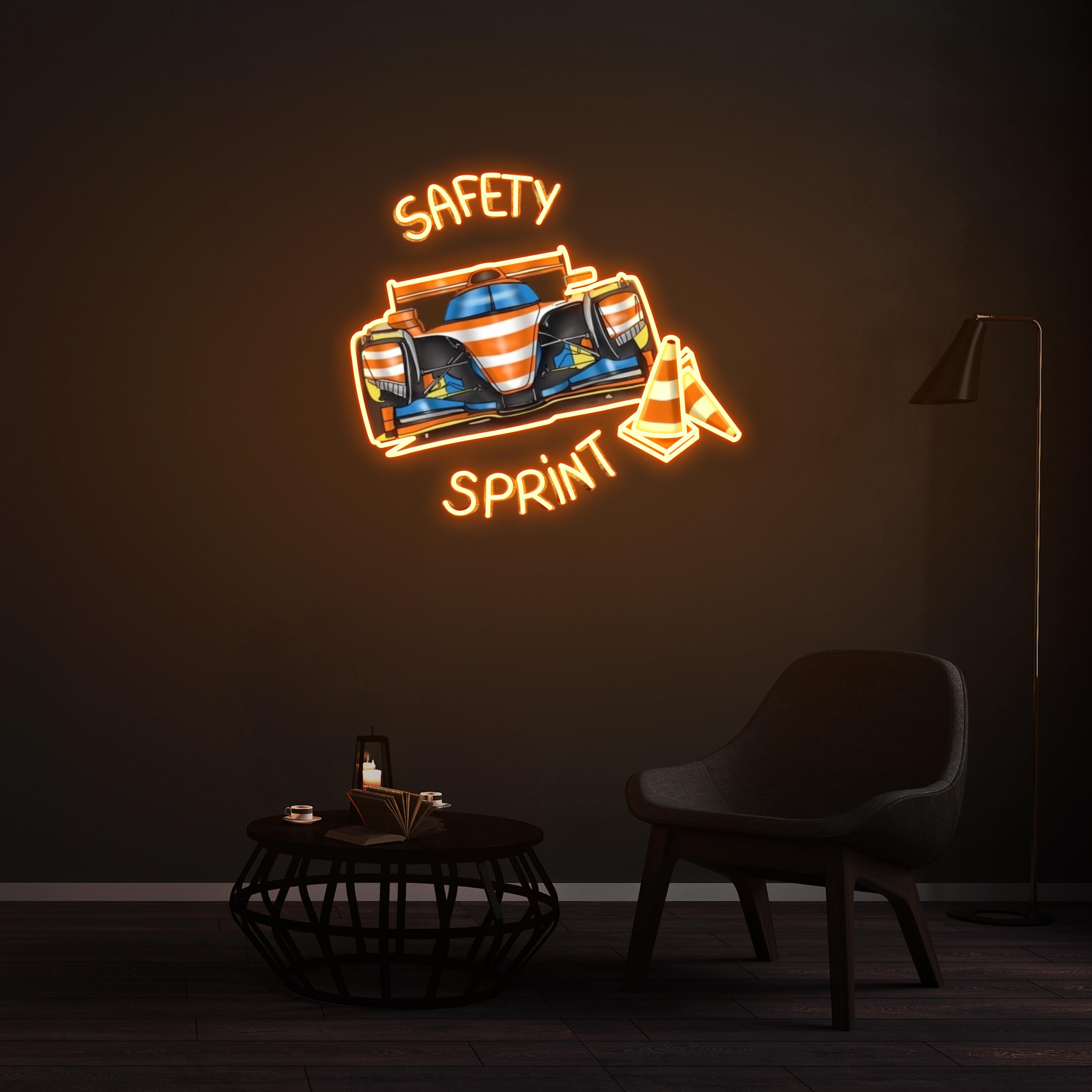 Personnalisation Enseigne LED Néon -  SAFETY SPRINT