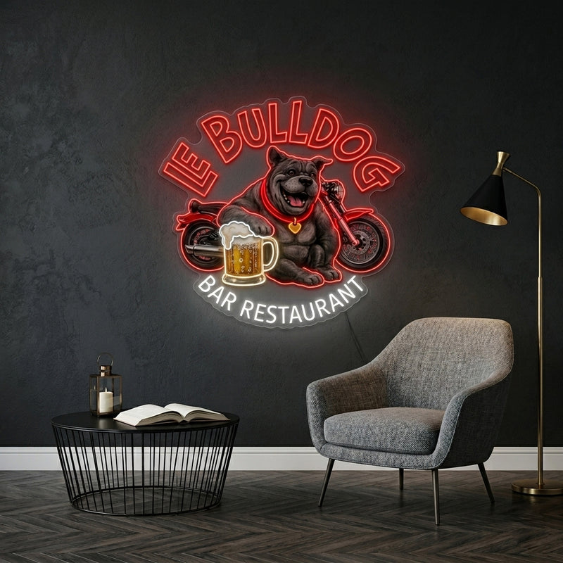 Personnalisation Enseigne LED Néon - LE BULL DOG