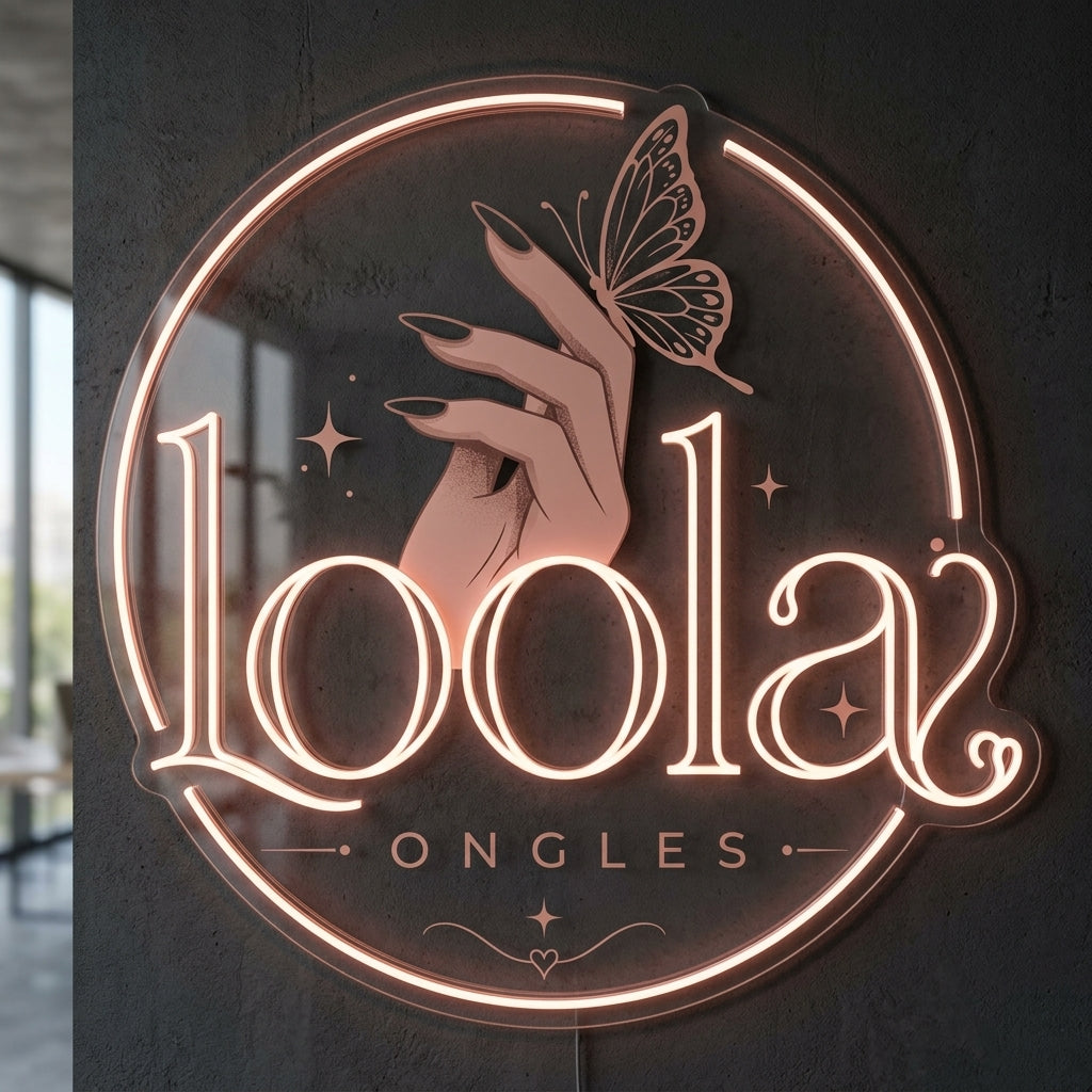 Loola NAILS - Enseigne néon LED personnalisé