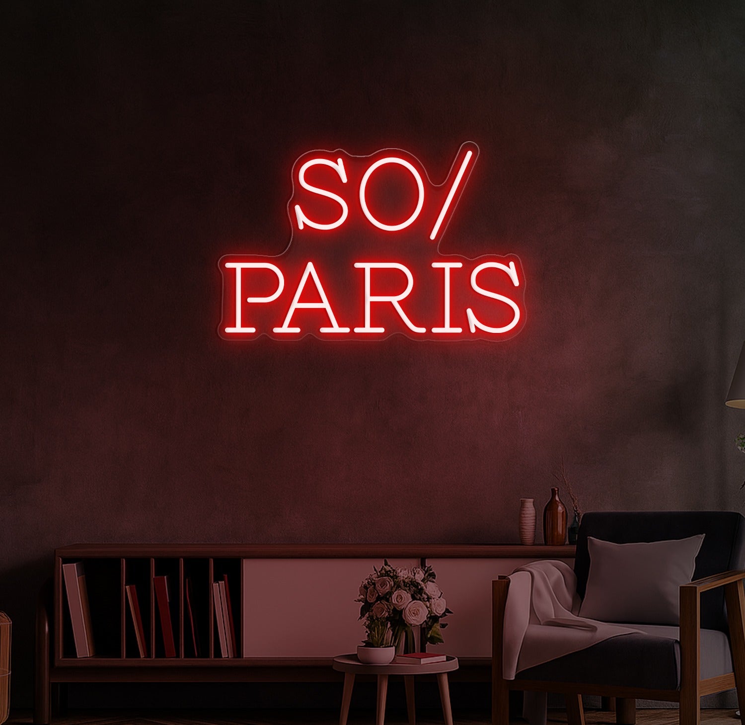 Enseigne LED Néon Personnalisée SO/ PARIS