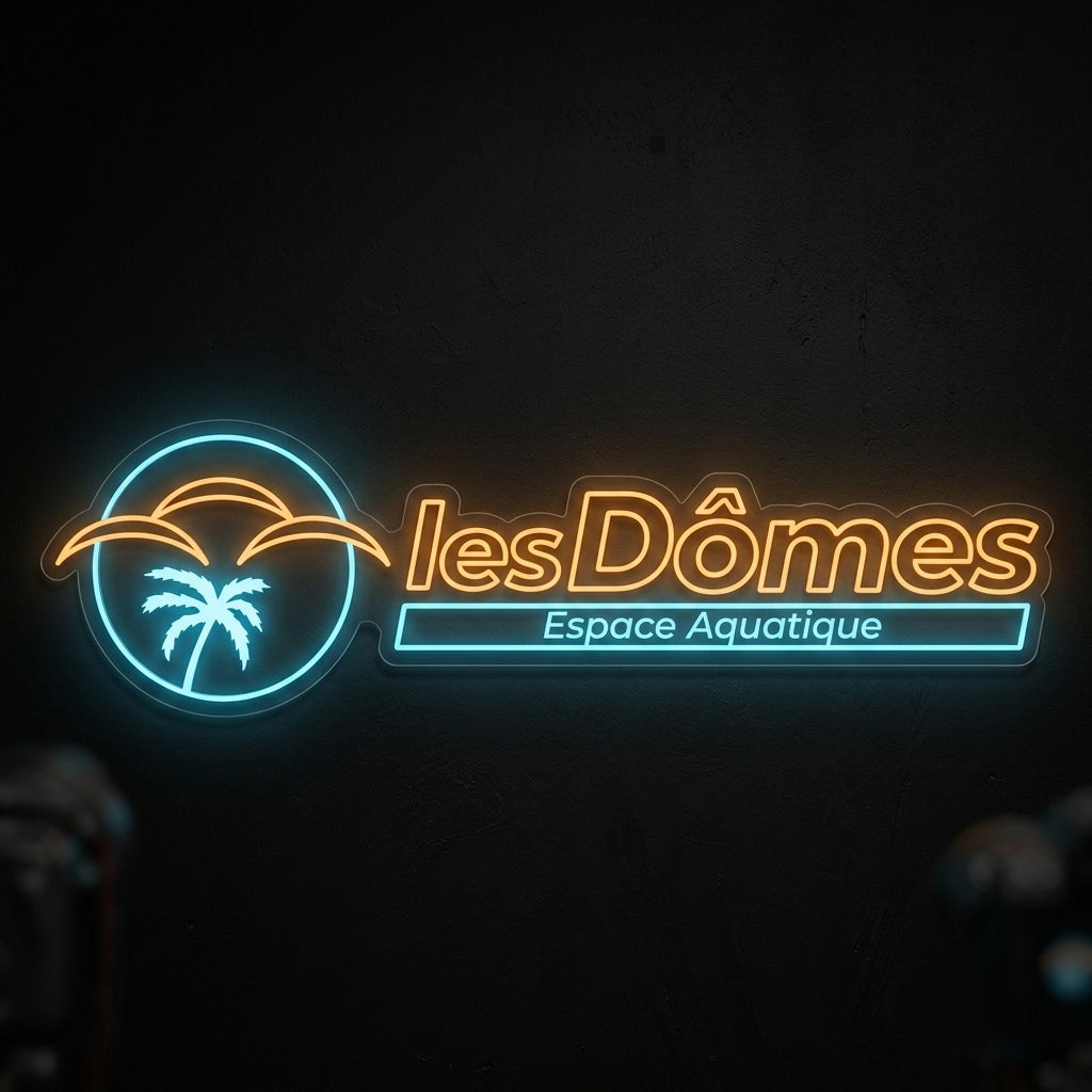 Vert-Marine Les Dômes - Enseigne néon LED personnalisé