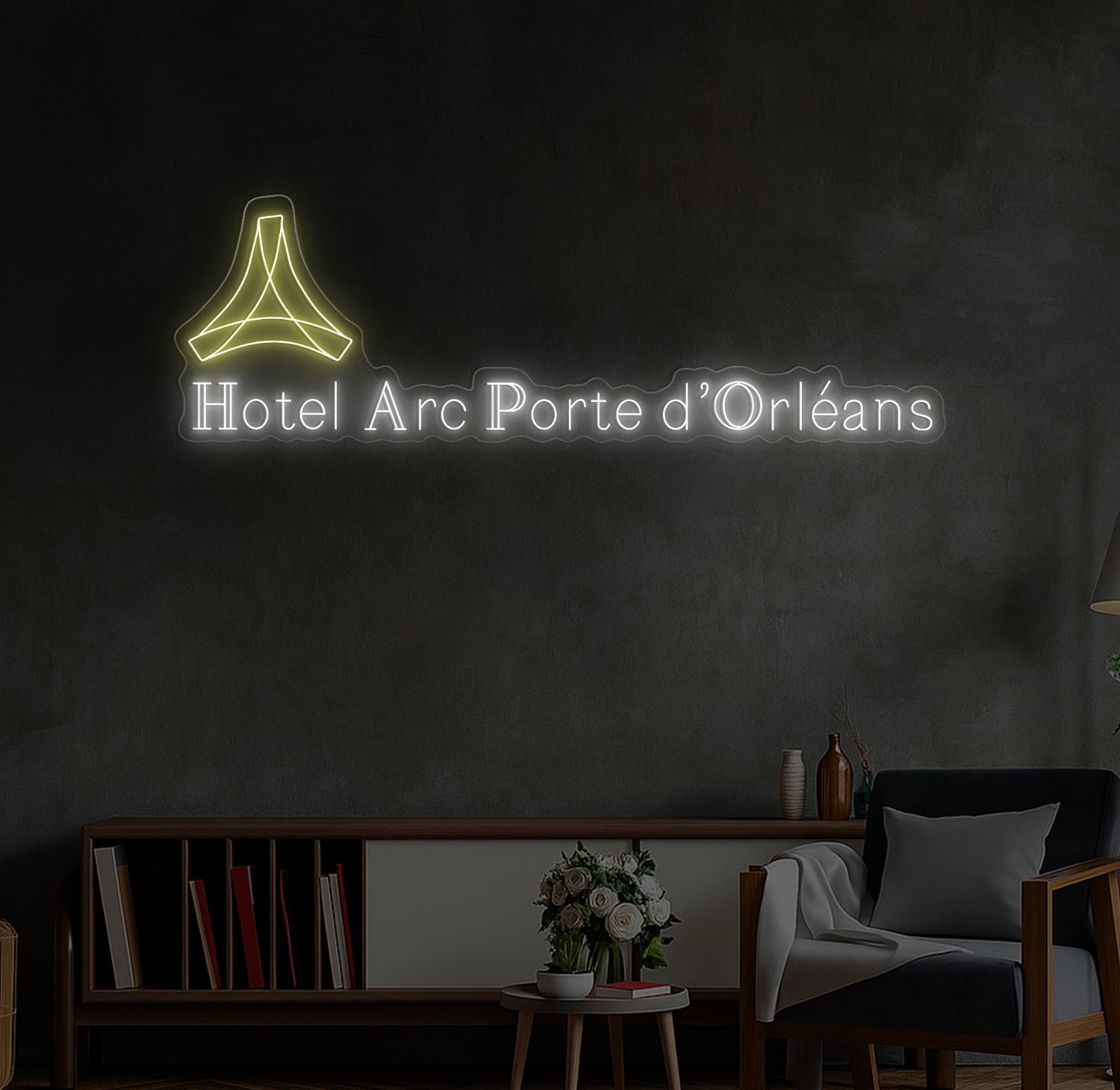 Custom LED Neon Sign for Hotel Arc Paris