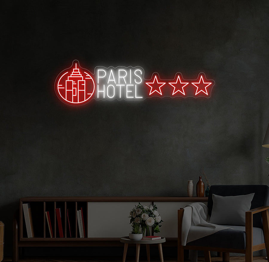 Custom LED Neon Sign Paris Hotel