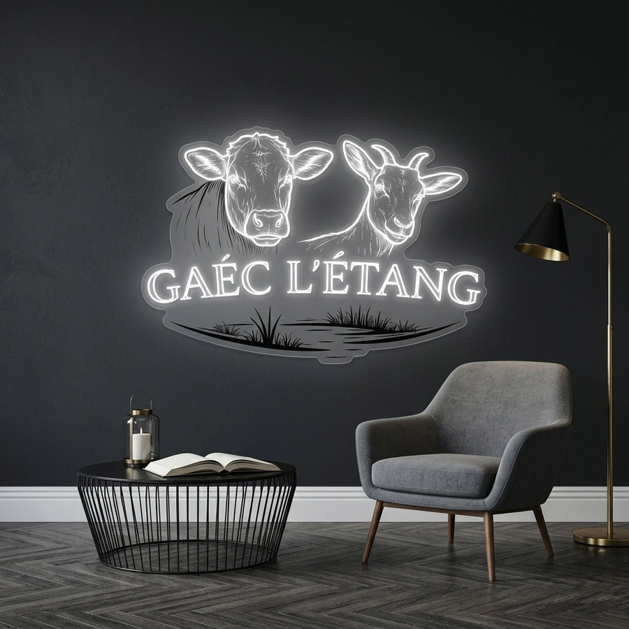 Personnalisation Enseigne LED Néon - GAEC L'ETANG