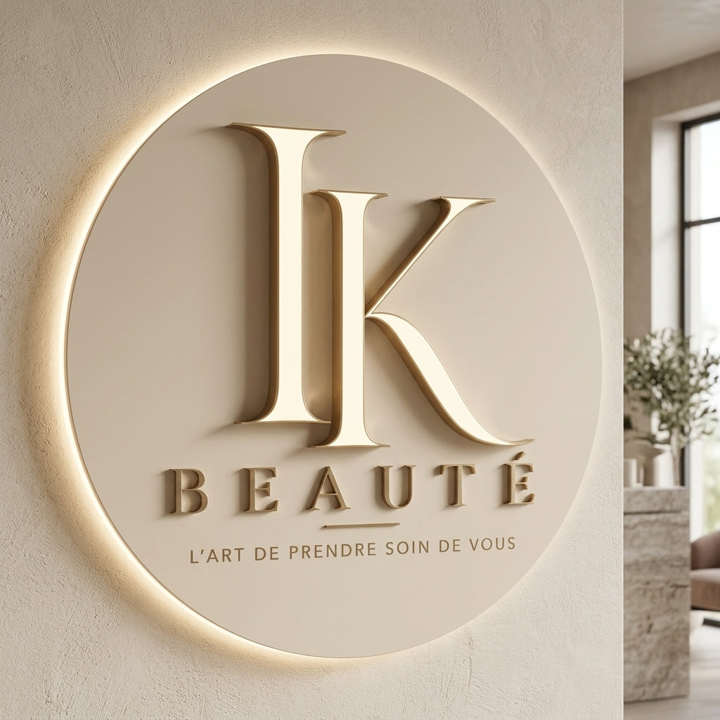 Ik beauté · Lettres lumineuses rétroéclairées