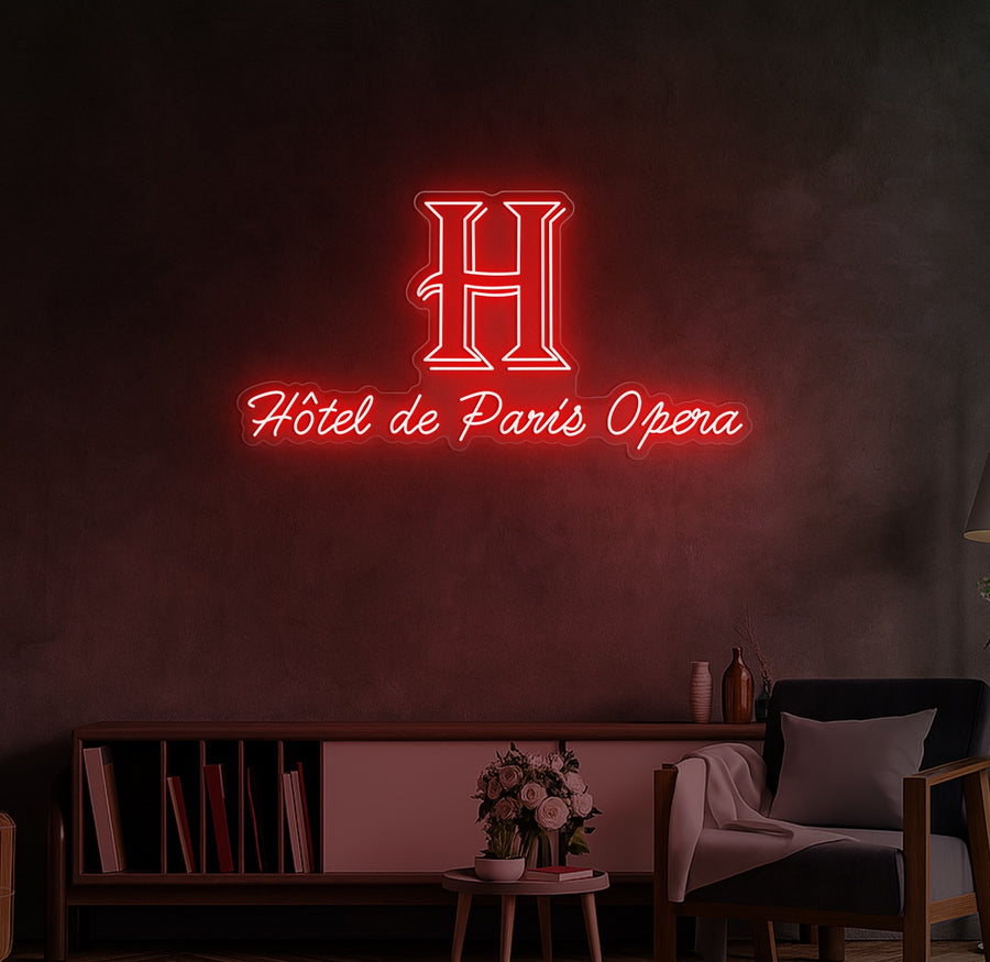Enseigne LED Néon Personnalisée Hôtel de Paris