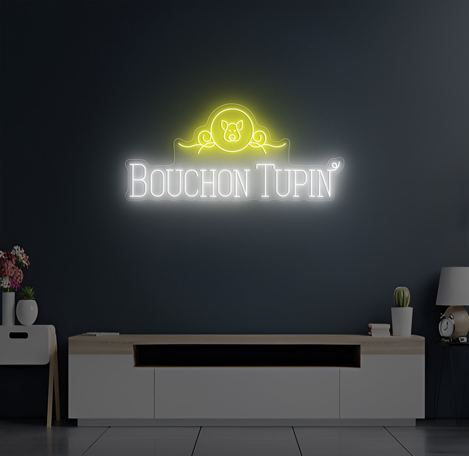 Enseigne LED Néon Personnalisée Bouchon Tupin