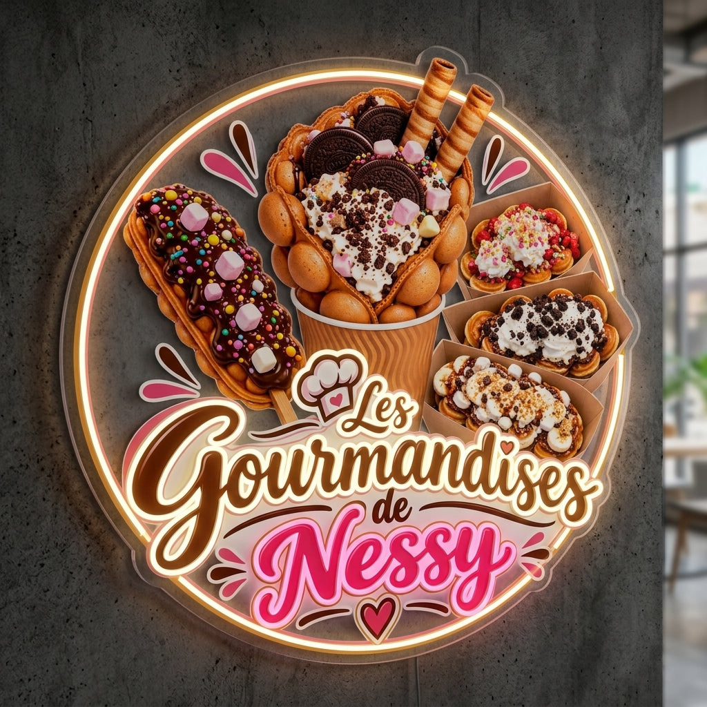 Les gourmandises de nessy - Enseigne néon LED personnalisé