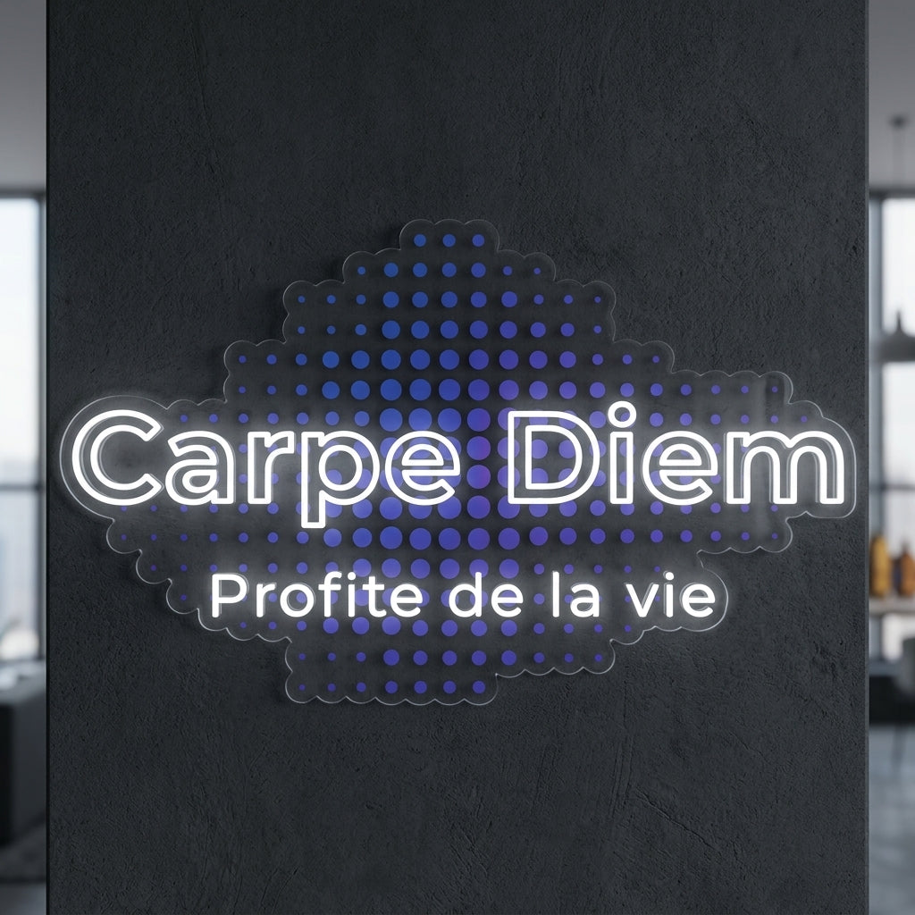 Association Carpe Diem - Enseigne néon LED personnalisé
