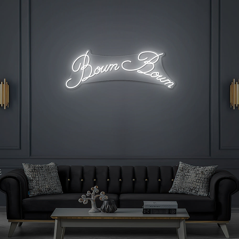 Enseigne LED Néon Personnalisée -Boum Boum