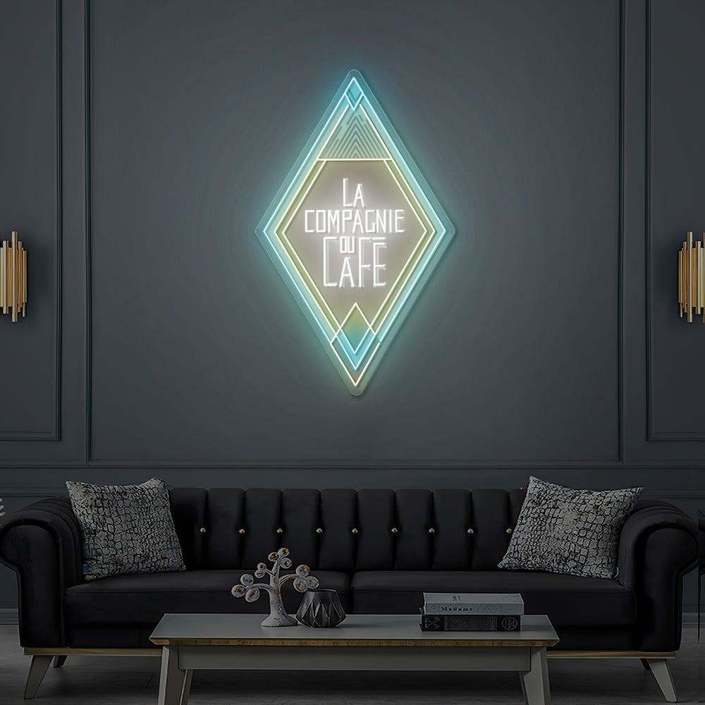 Enseigne LED Néon Personnalisée La Compagnie du Café
