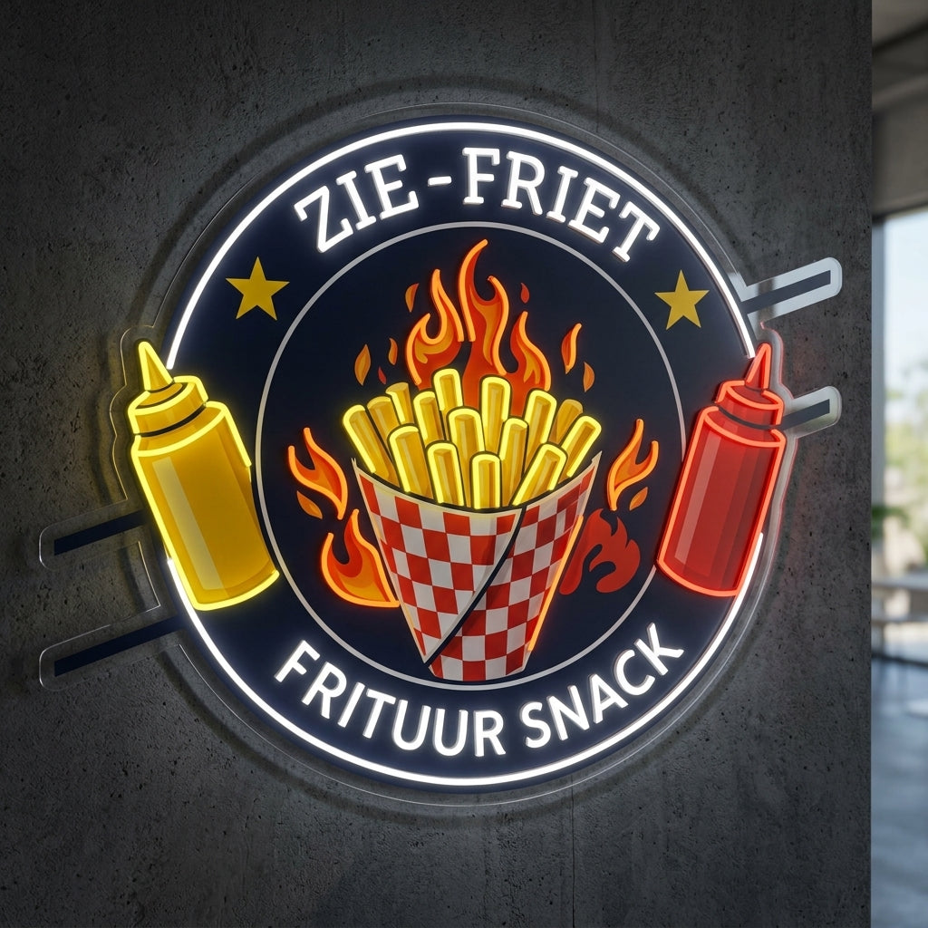 FRITERIE MARSEILLE - Enseigne néon LED personnalisé