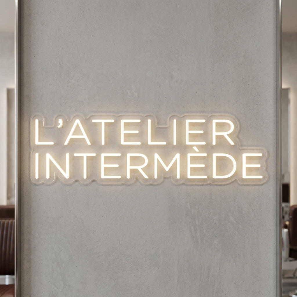 L'Atelier Intermède - Enseigne néon LED personnalisé