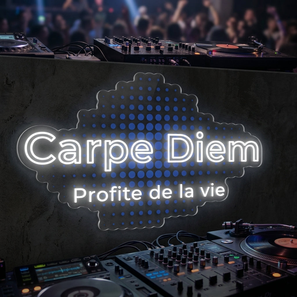 Podium Carpe Diem - Enseigne néon LED personnalisé