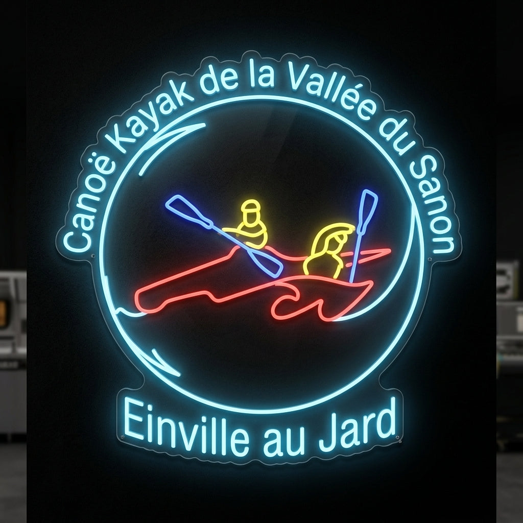 Club Canoë Kayak - Enseigne néon LED personnalisé