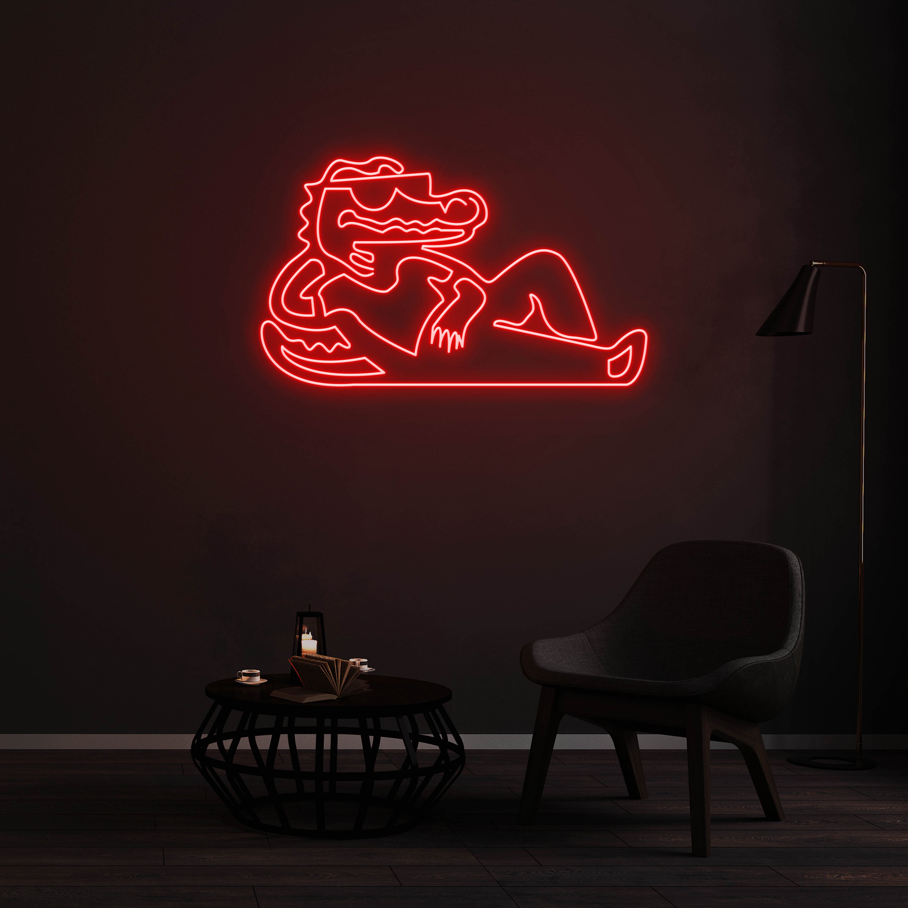 Enseigne LED Néon Personnalisée - Crocodile