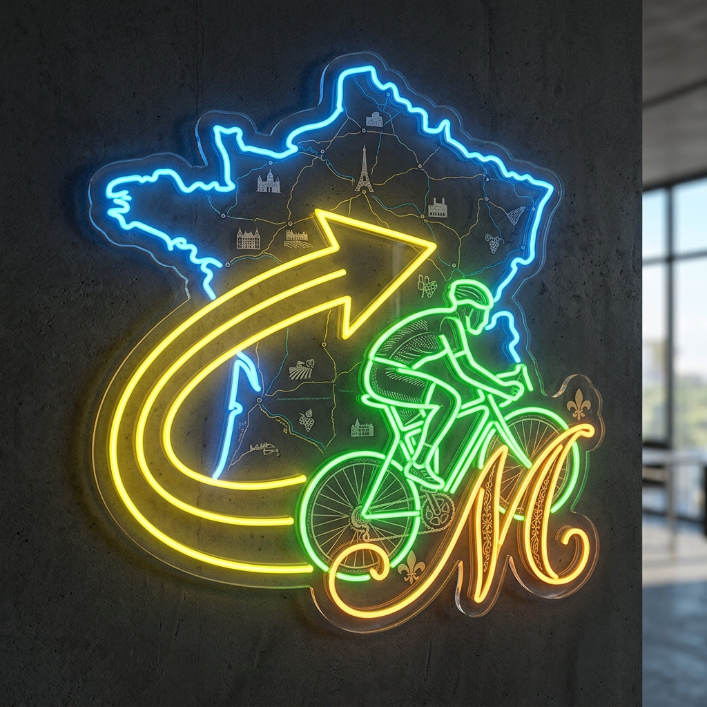 Autour de la frange - Enseigne néon LED personnalisé