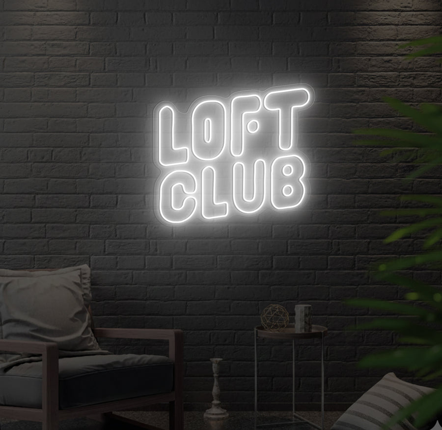 Enseigne LED Néon Personnalisée Loft Club