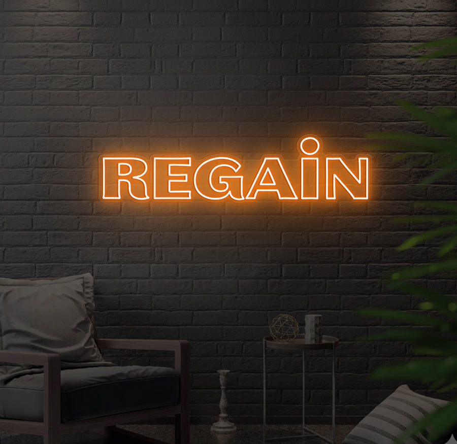 Enseigne LED Néon Personnalisée Regain restaurant