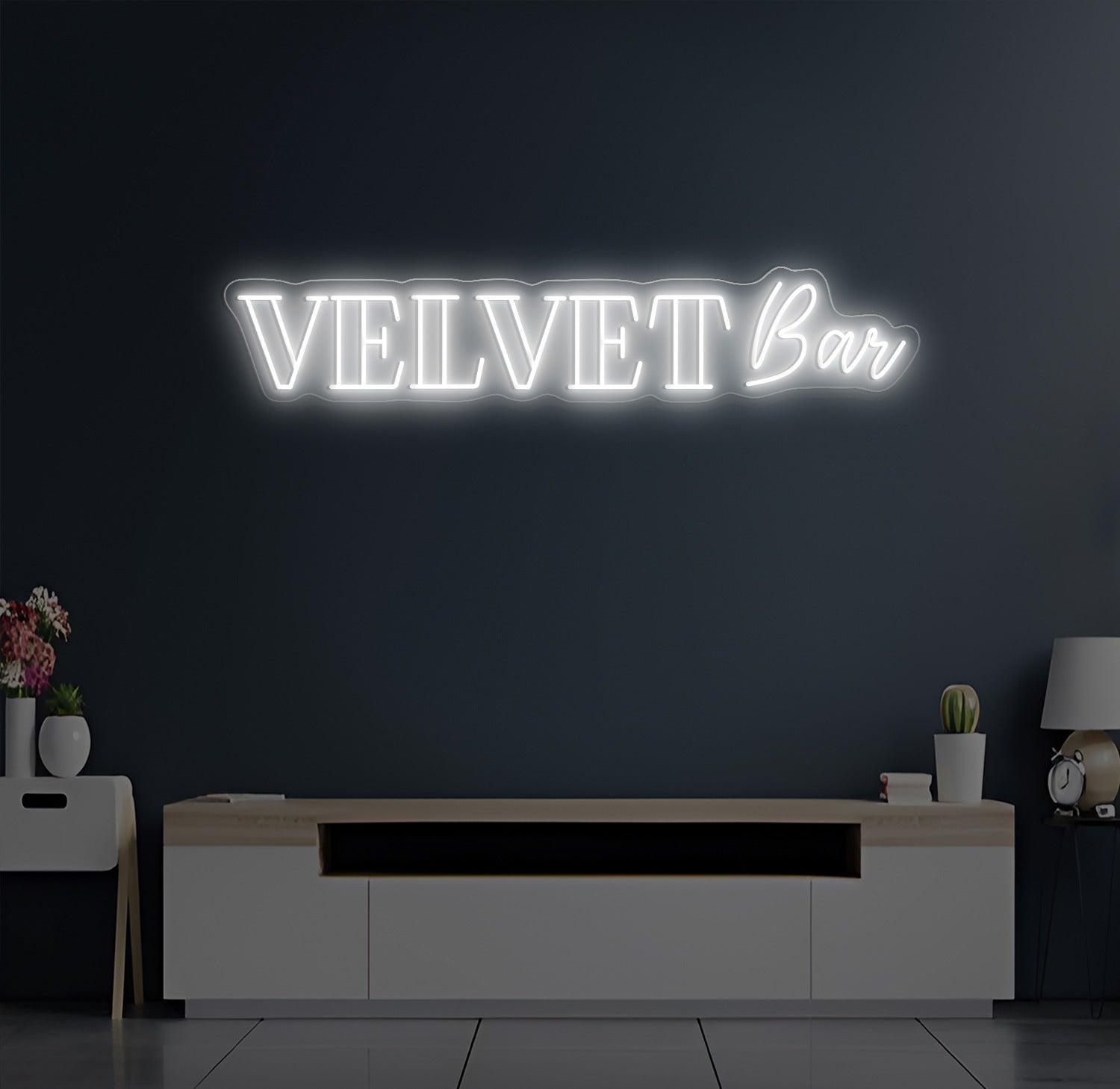 Custom LED Neon Sign for Velvet Bar Paris