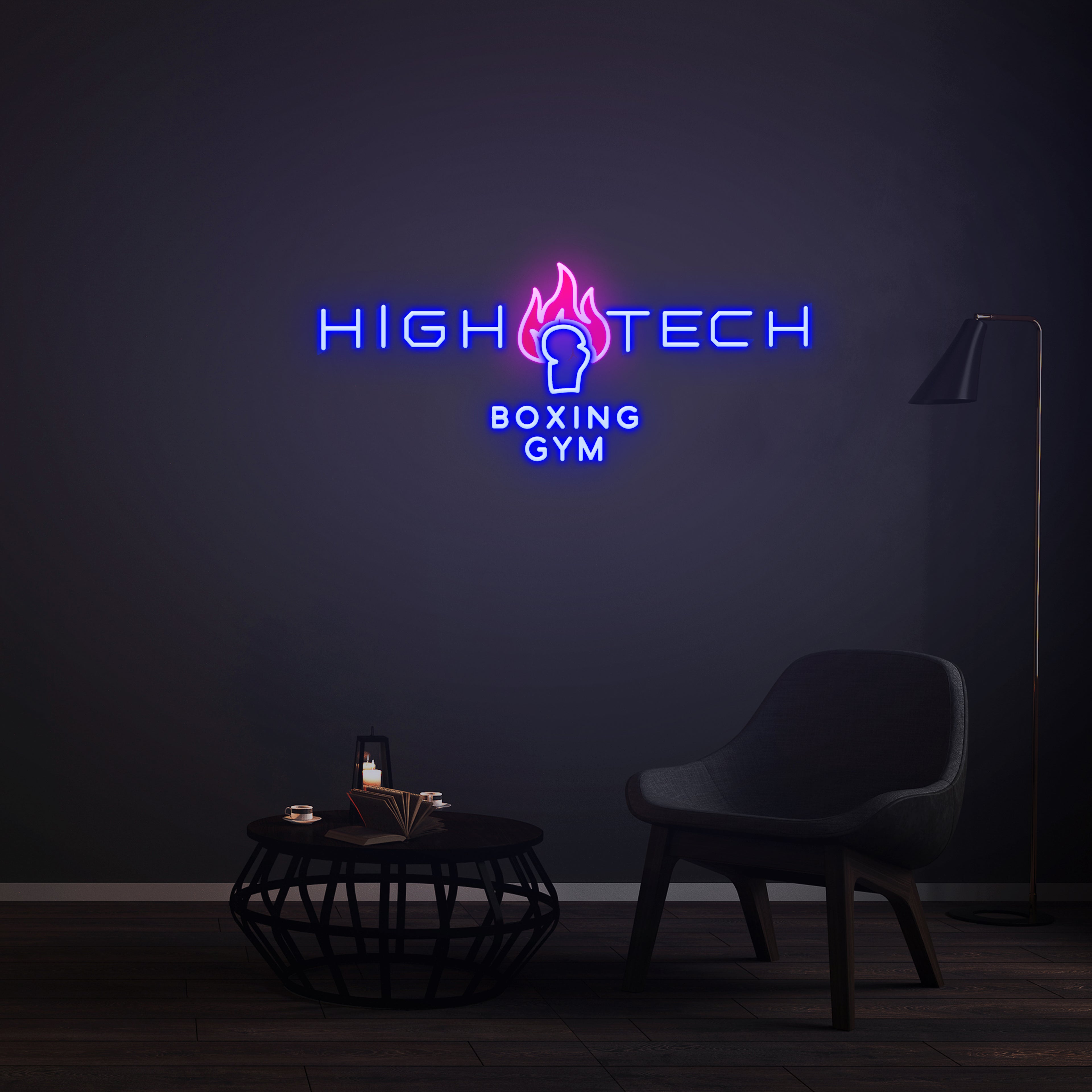 Personnalisation Enseigne LED Néon - HIGHTECH BOXING GYM