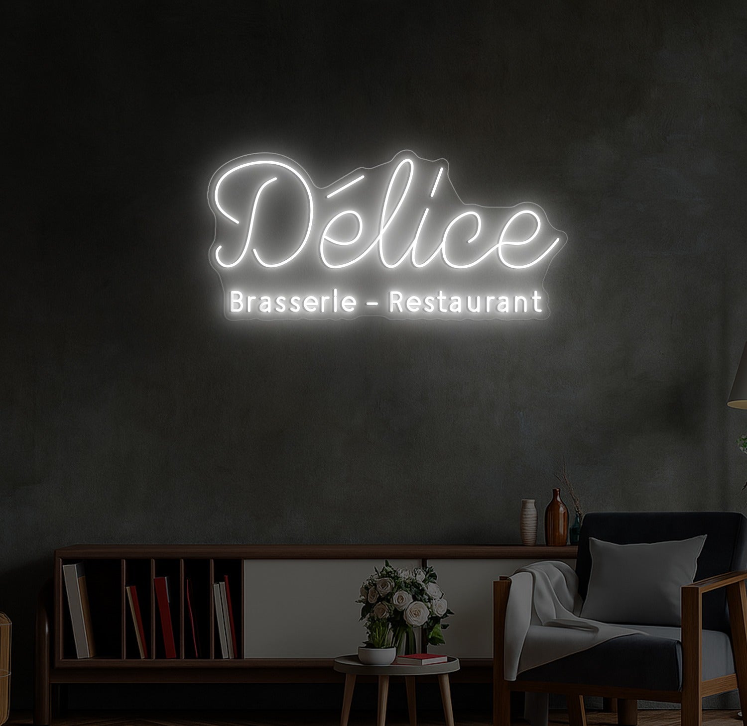 Enseigne LED Néon Personnalisée Délice Brugge