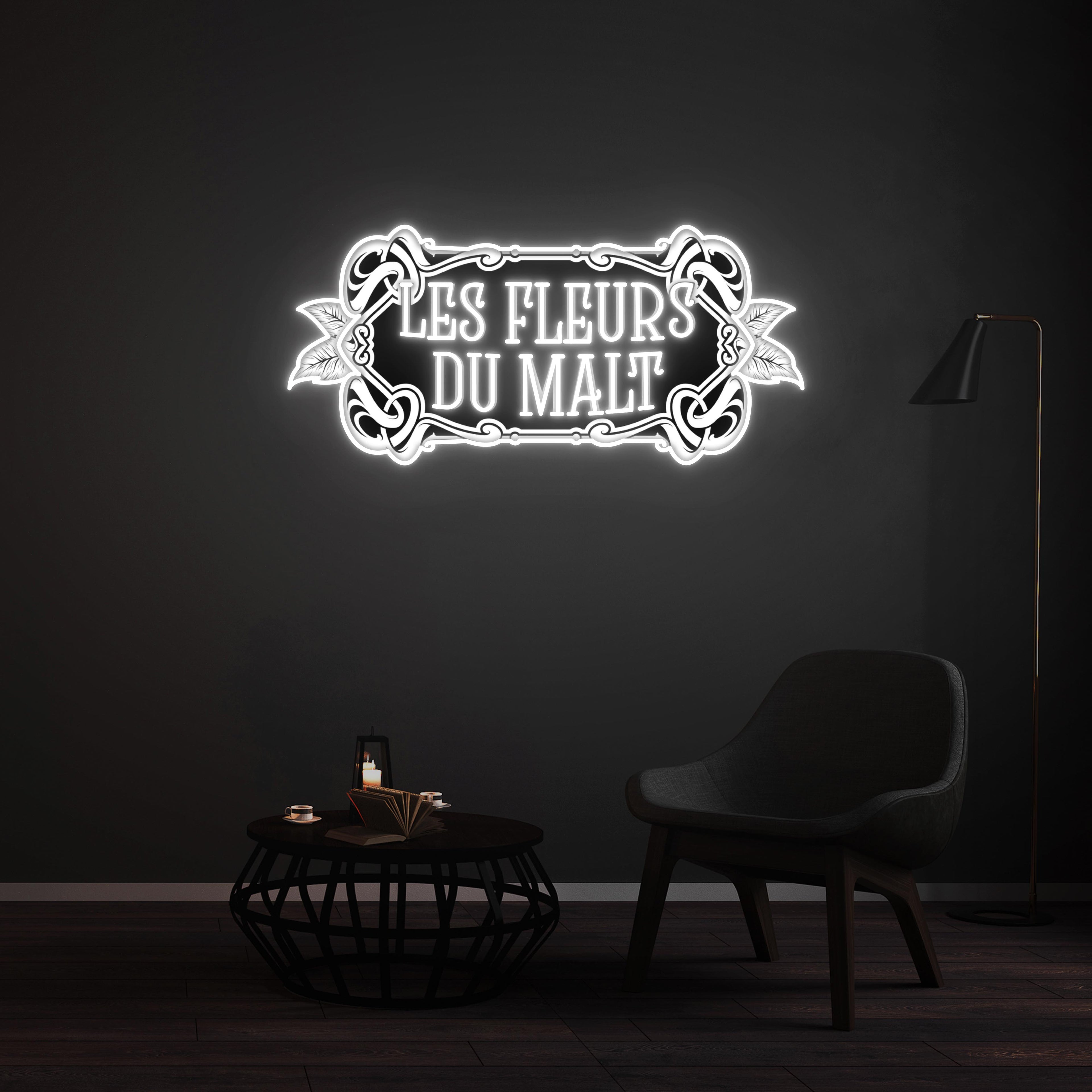 Personnalisation Enseigne LED Néon -  LES FLEURS DU MALT