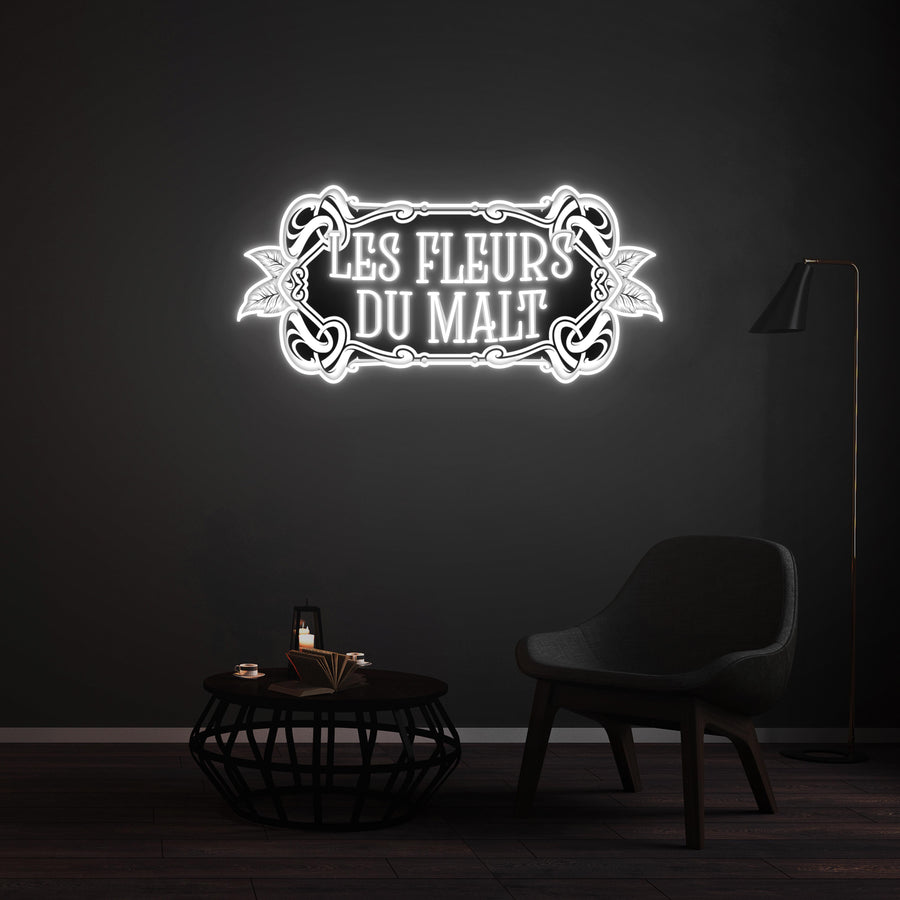 Personnalisation Enseigne LED Néon -  LES FLEURS DU MALT