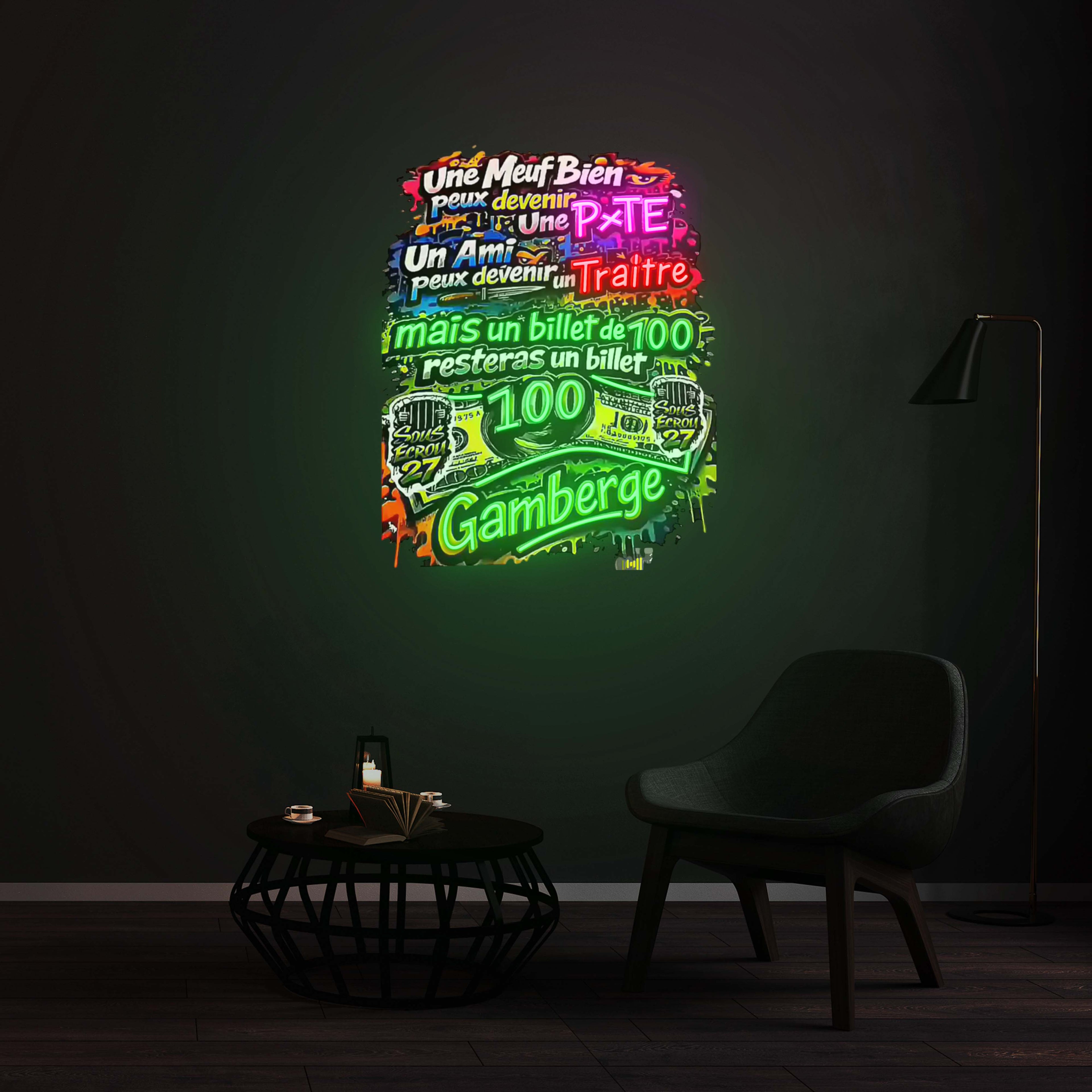 Personnalisation Enseigne LED Néon - Gamberge