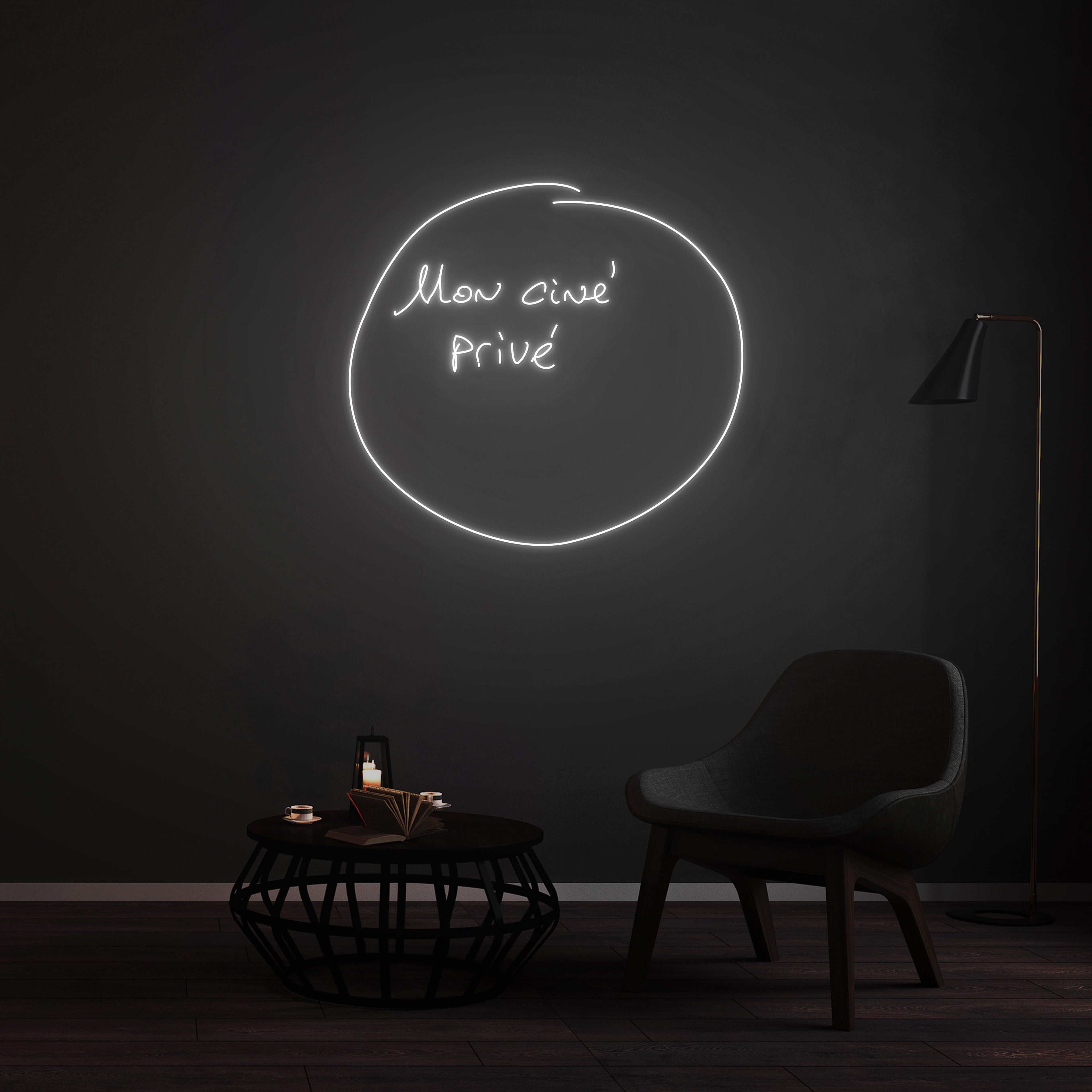 Personnalisation Enseigne LED Néon - Mon ciné privé