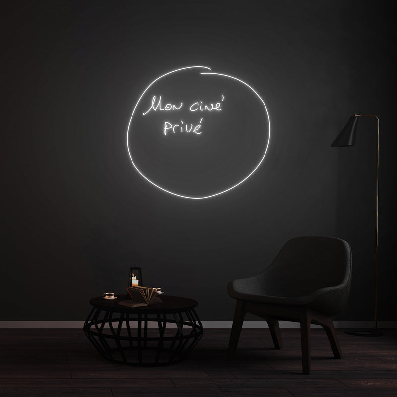 Personnalisation Enseigne LED Néon - Mon ciné privé