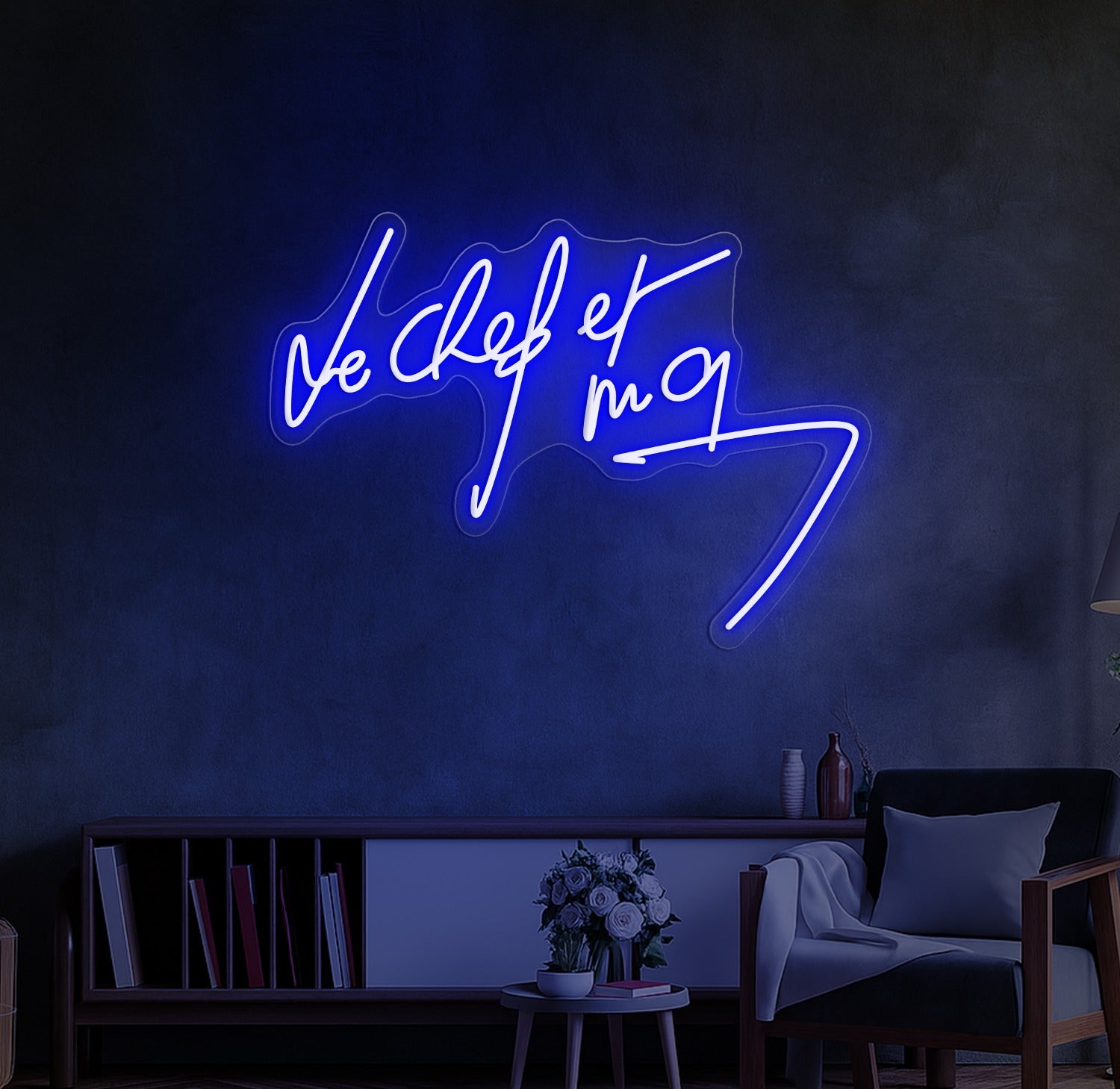 Enseigne LED Néon Personnalisée Le Chef et Moi